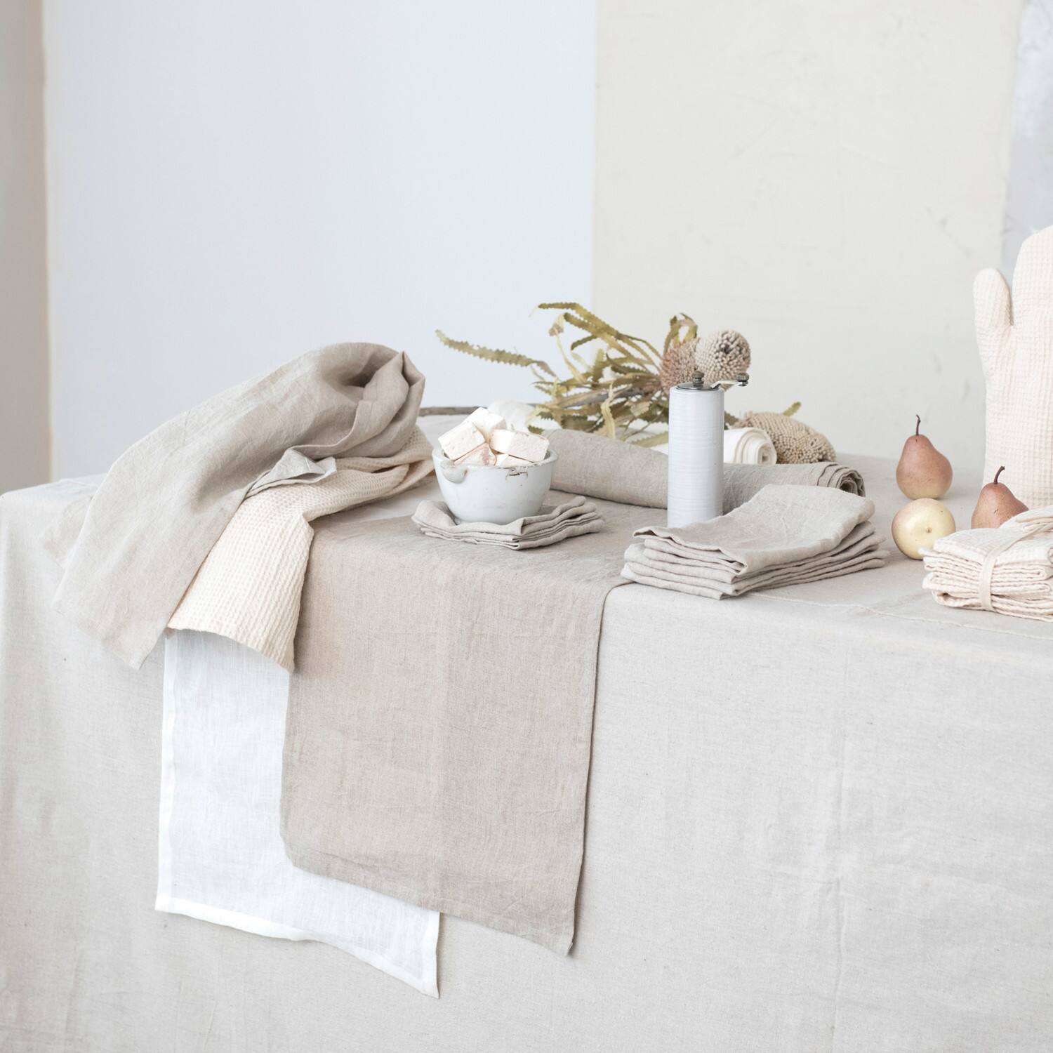 Hello Honey® Woven Linen & Cotton Waffle Dinner Napkins
