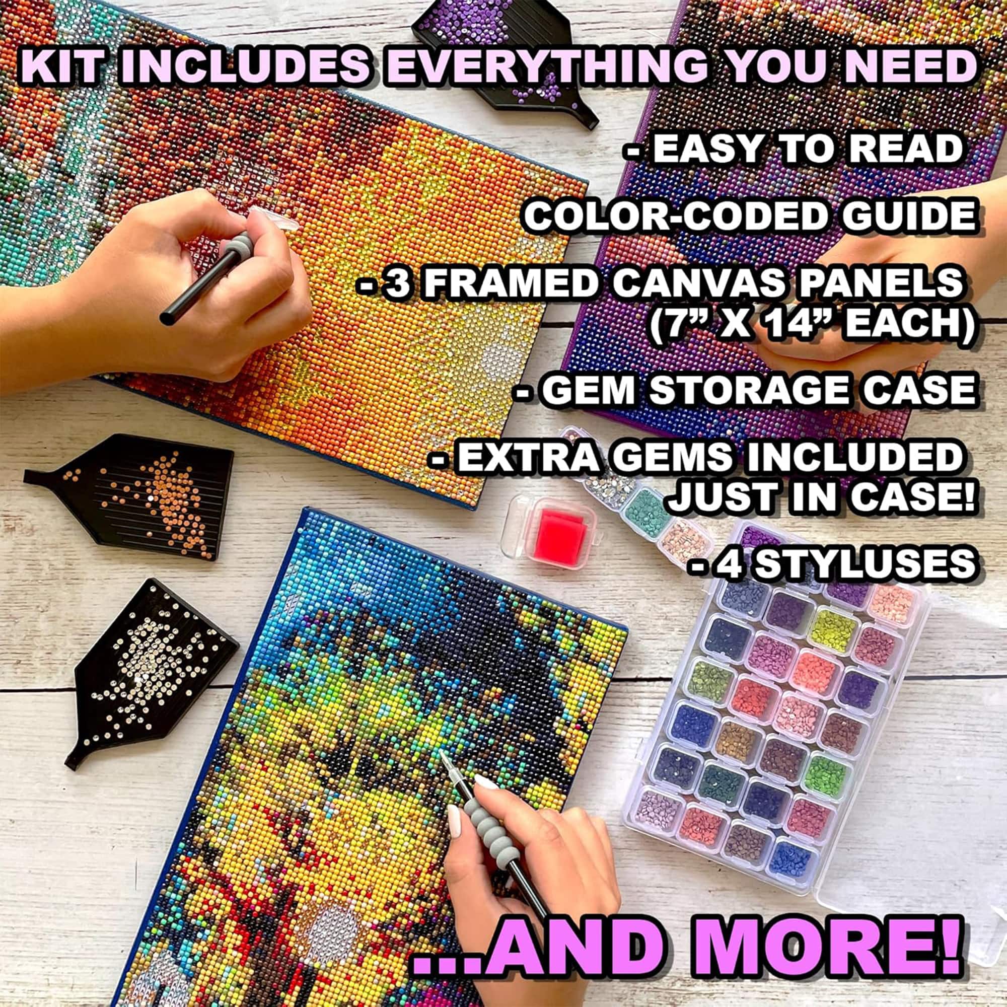 ArtSkills® Brilliant Art Enchanted Butterflies Stretched Canvas Diamond Painting Kit