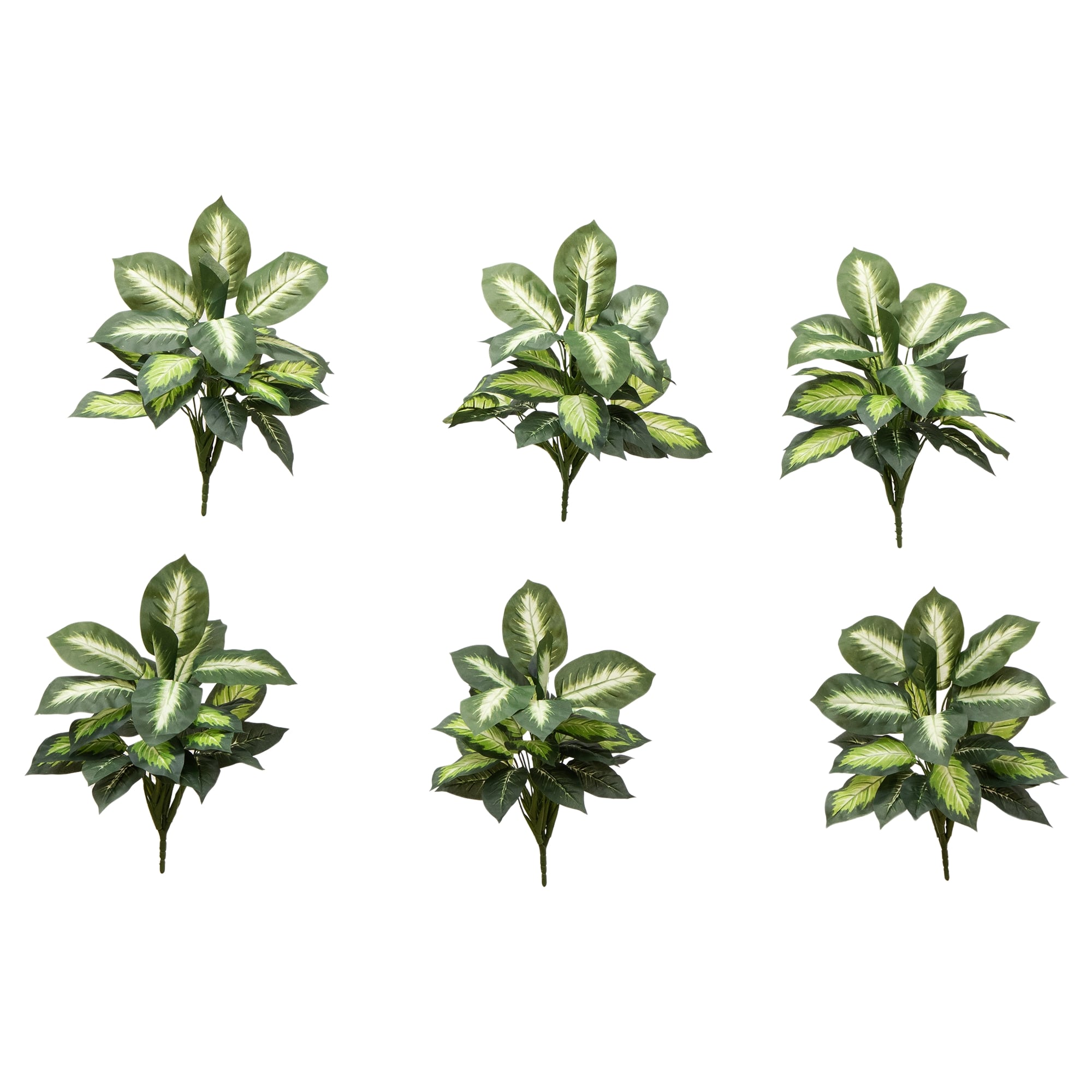 20" Artificial Golden Dieffenbachia Plant, 6ct.