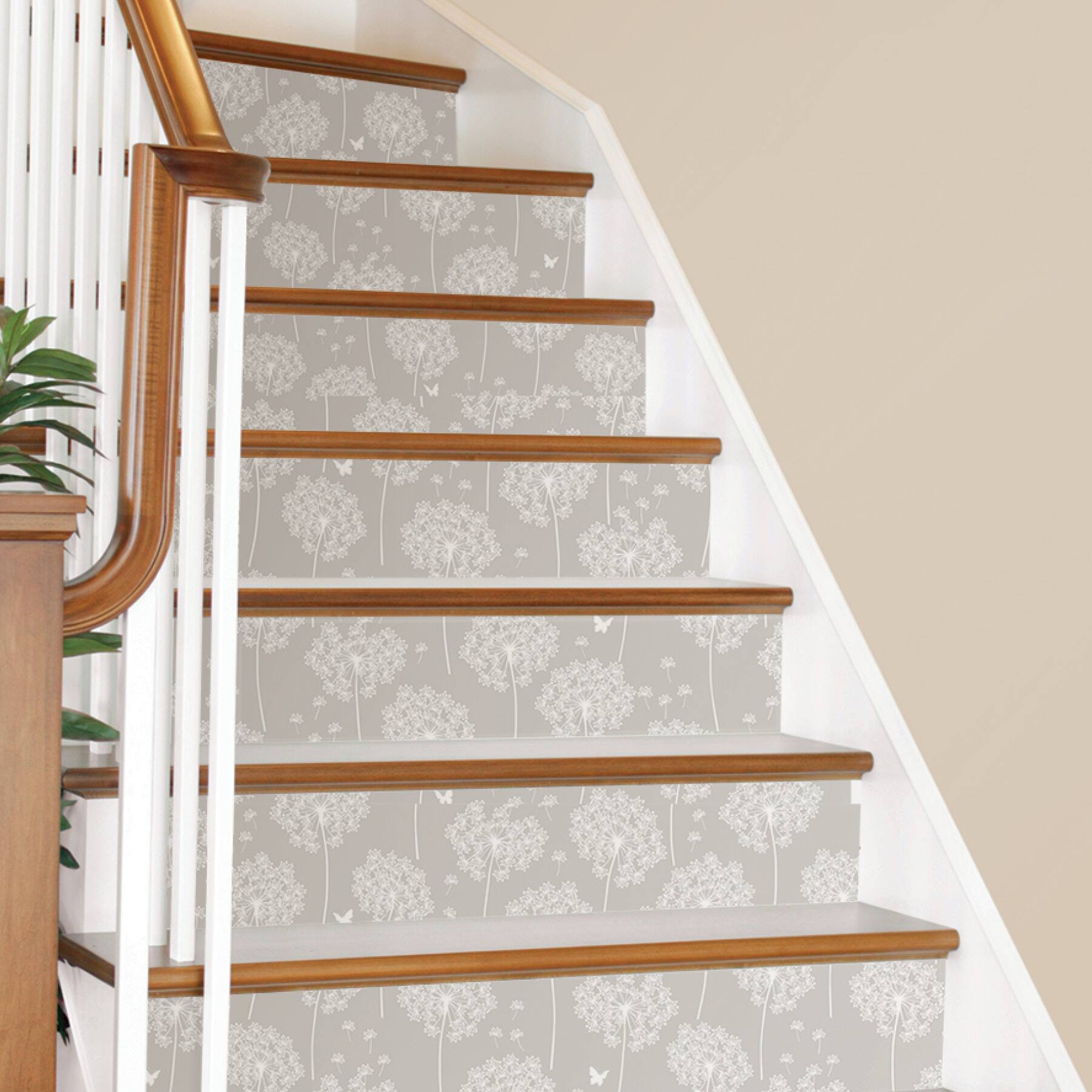 NuWallpaper Dandelion Gray Peel & Stick Wallpaper