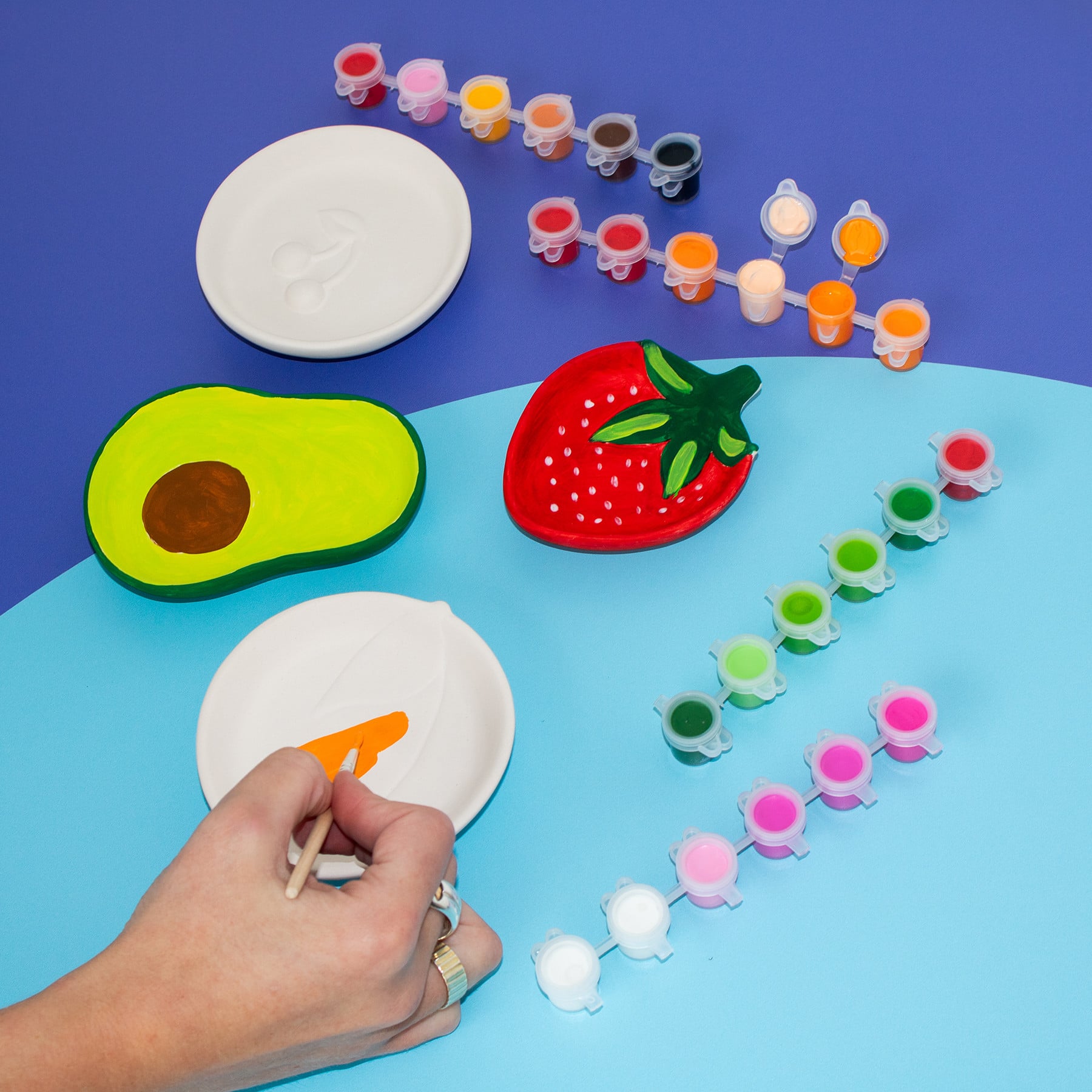 Art 101® Paint Your Own Ceramic Fruit Trays Set