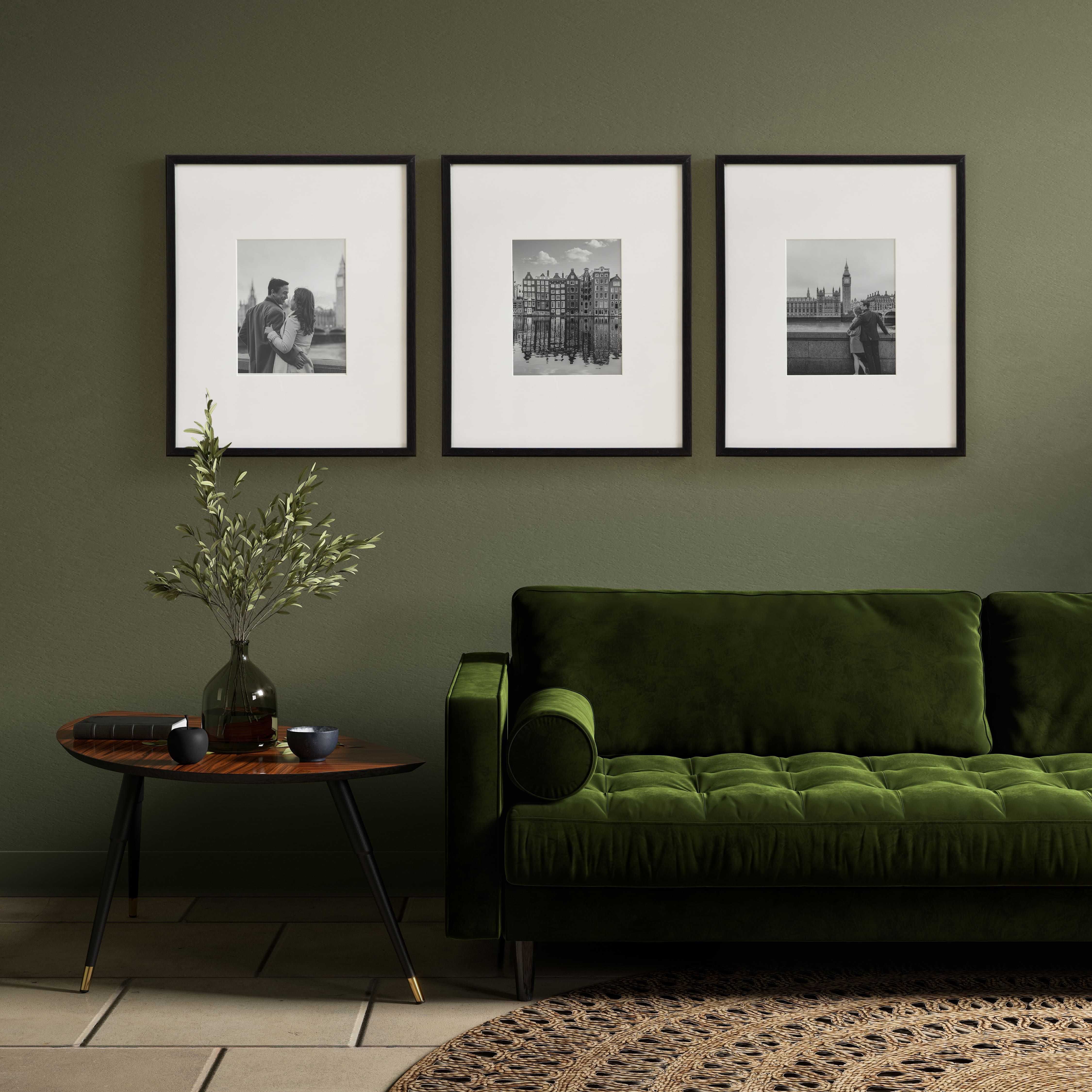 Kate and Laurel Gallery 16" x 20" Photo Picture Frames with 8" x 10" Mat
