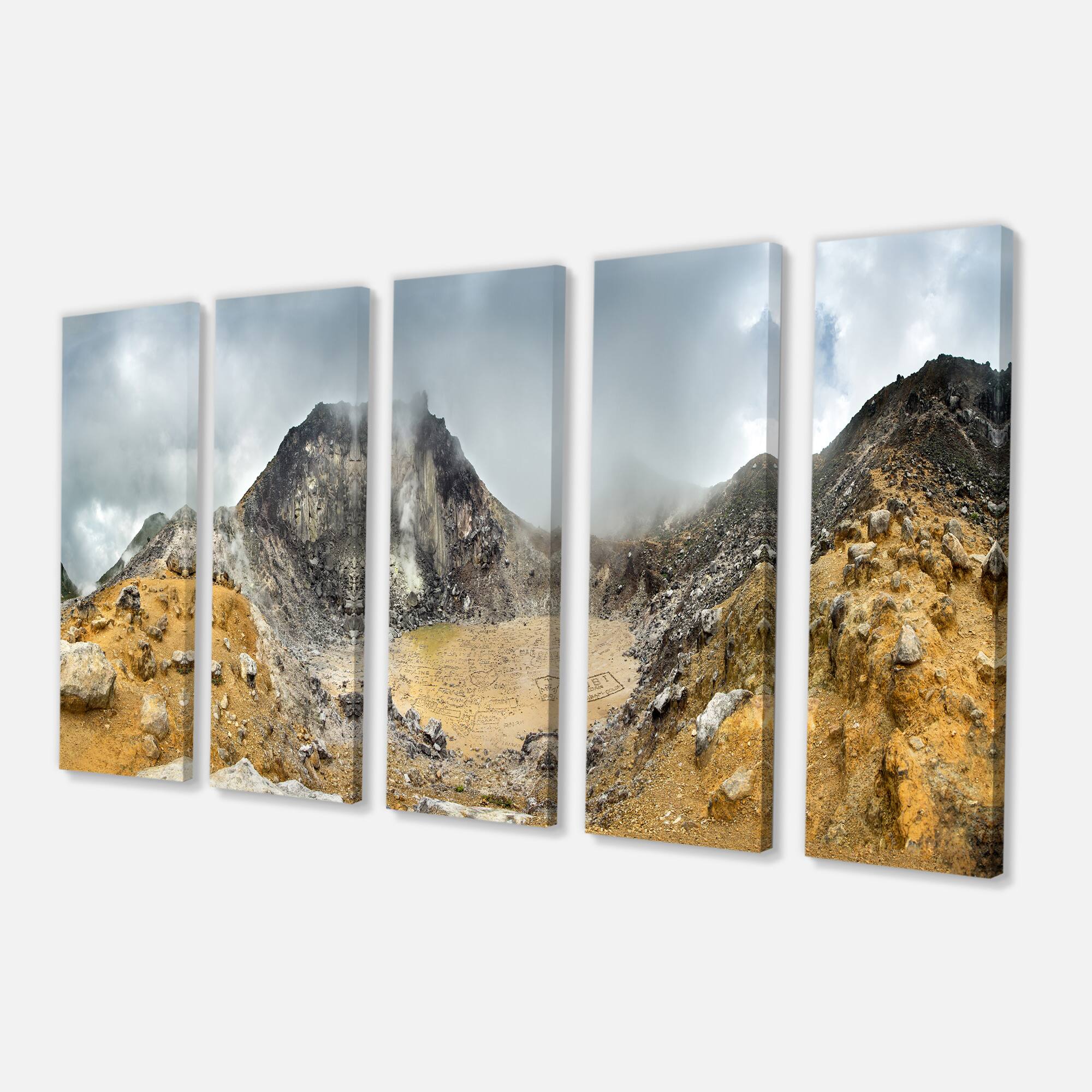 Designart - Volcano Panorama with Dramatic Sky