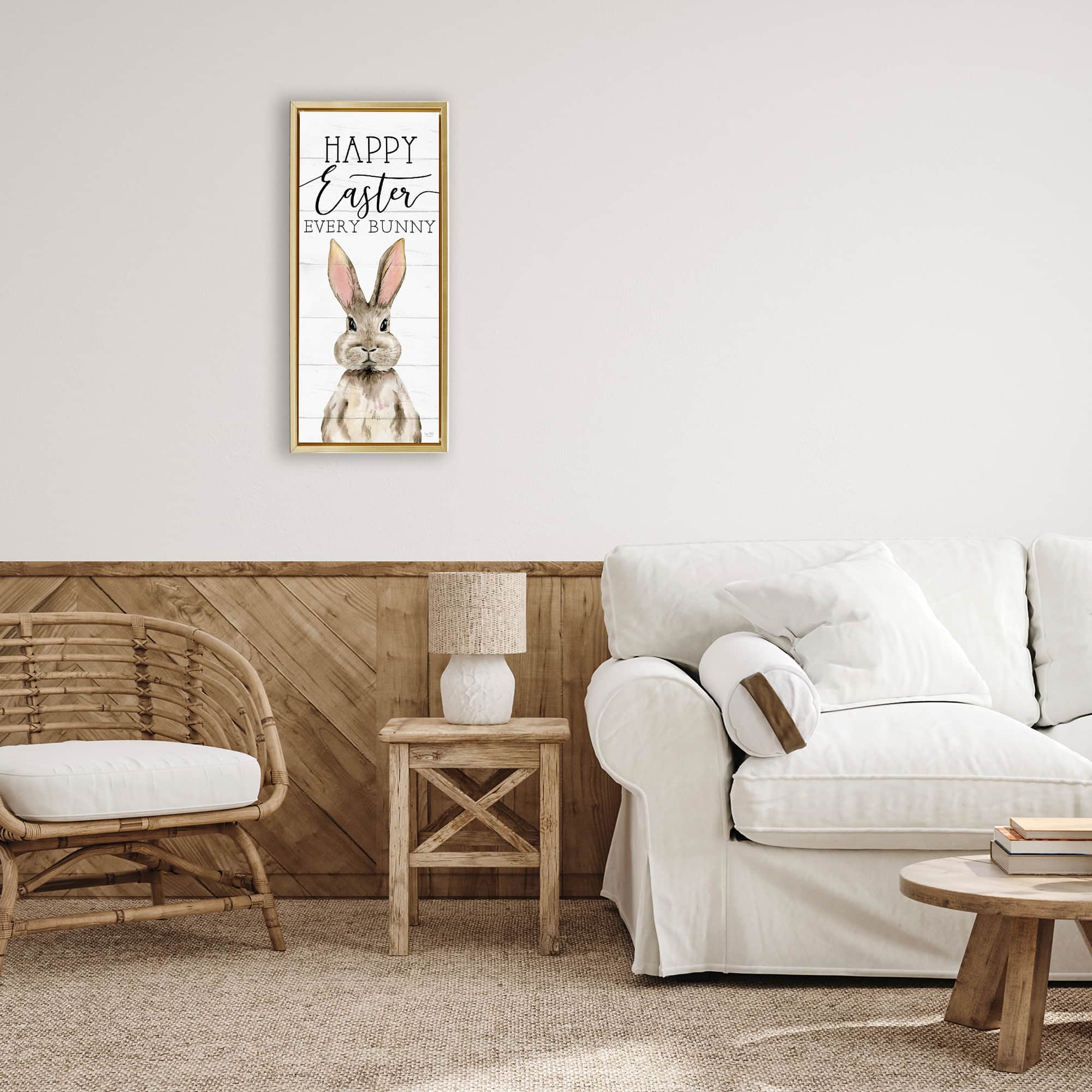 Stupell Industries Happy Easter Every Bunny Floating Frame Wall Art