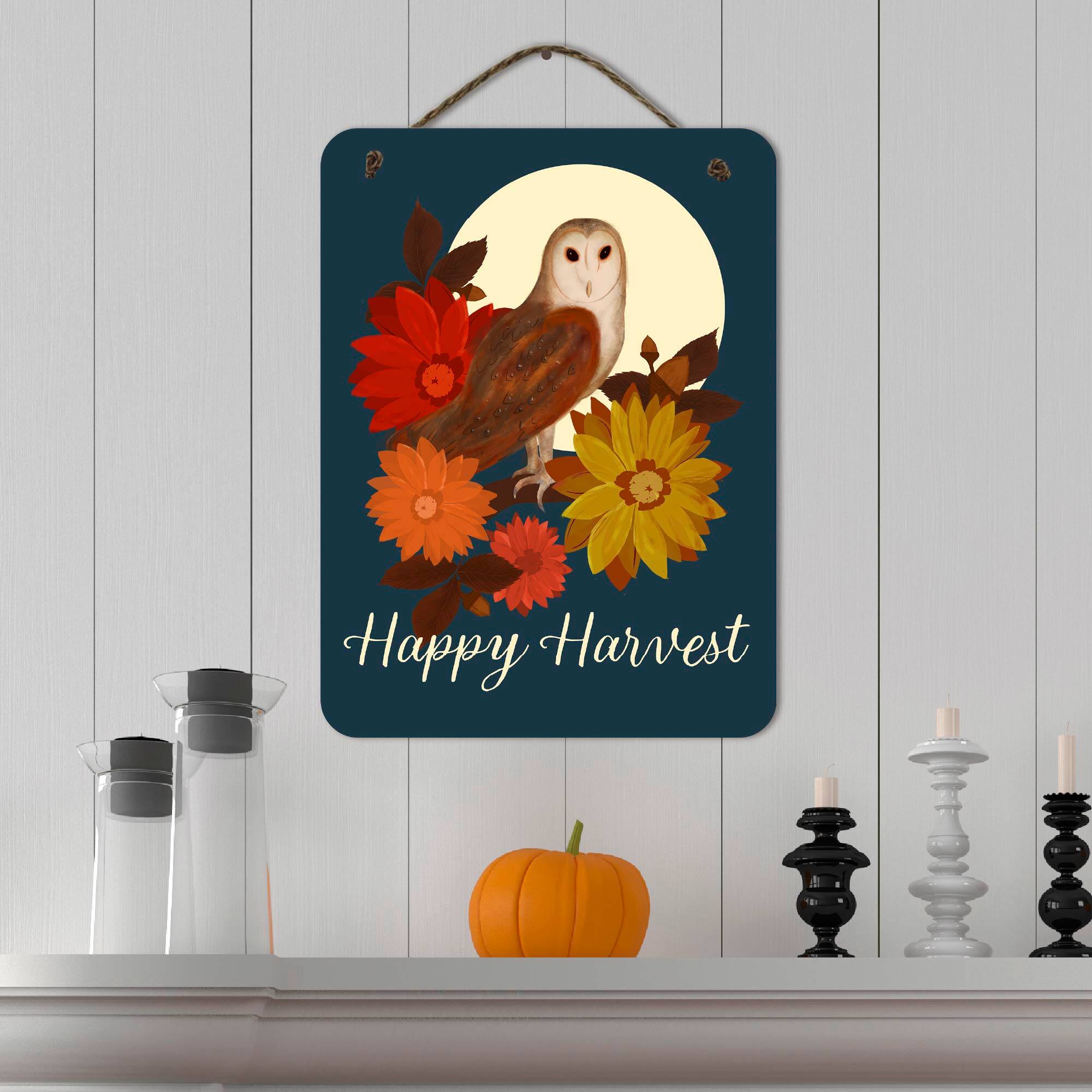 Courtside Market® 12" x 16" Happy Harvest Hanging Wooden Wall Art
