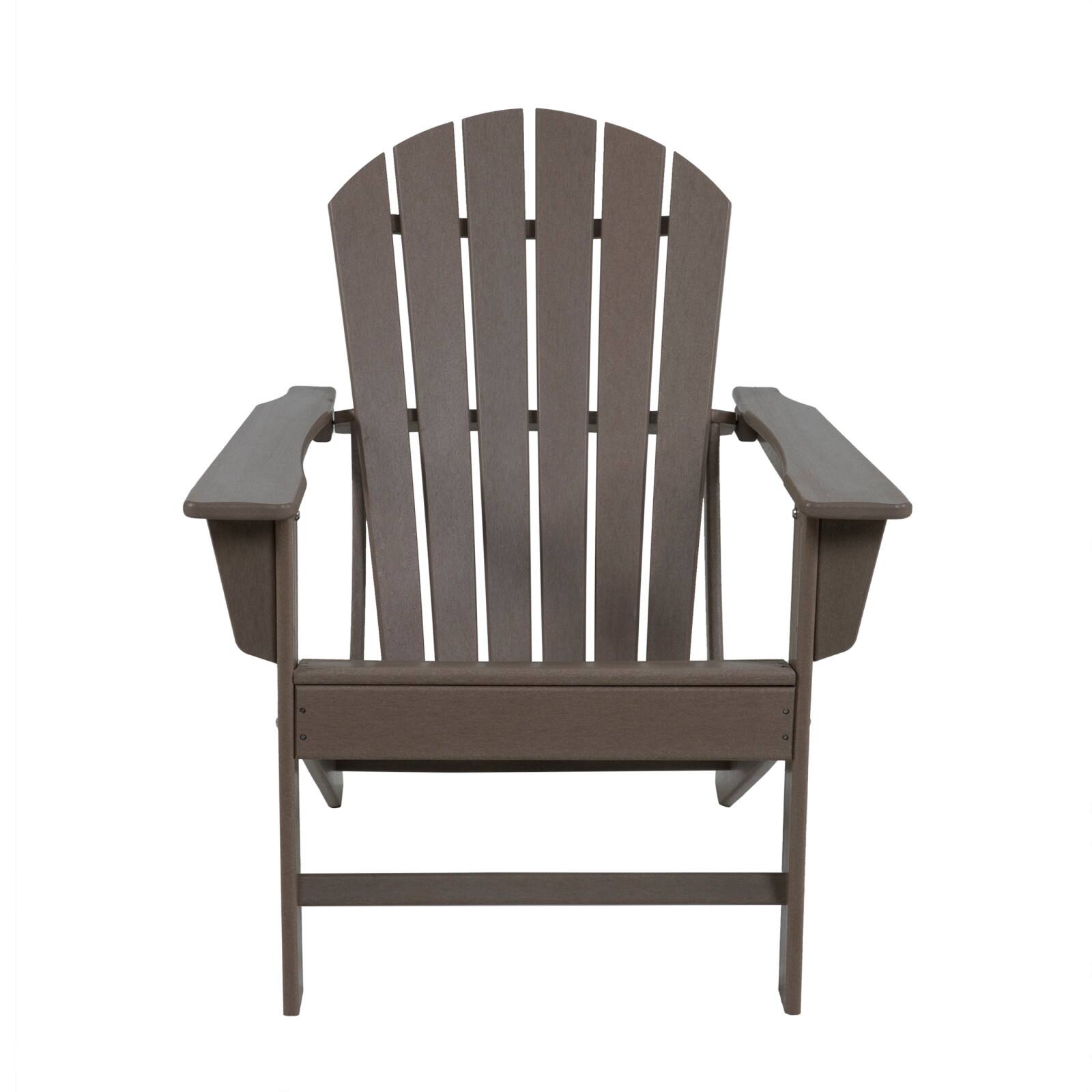 38" Brown Resin Indoor Outdoor Adirondack Chair