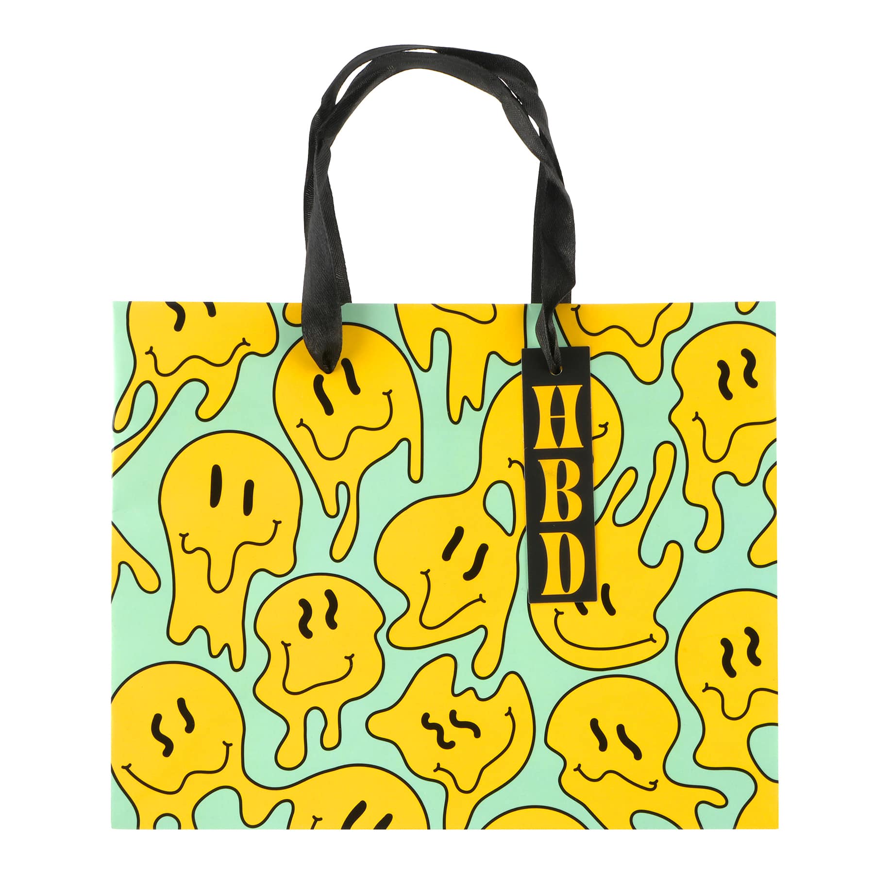 Medium Green & Yellow Smiles Gift Bag by Celebrate It™