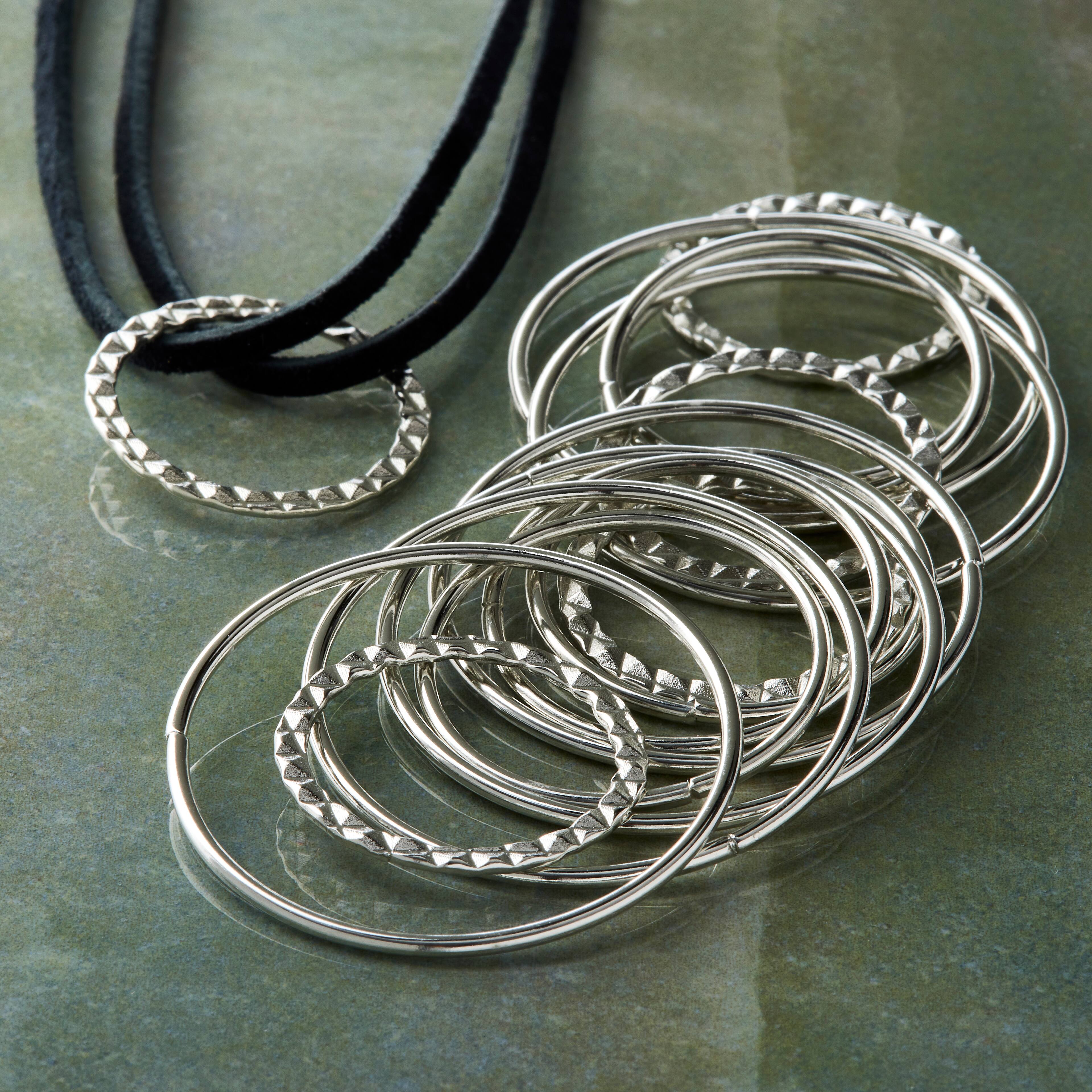 12 Packs: 30 ct. (360 total) Rhodium Chain Connectors by Bead Landing™