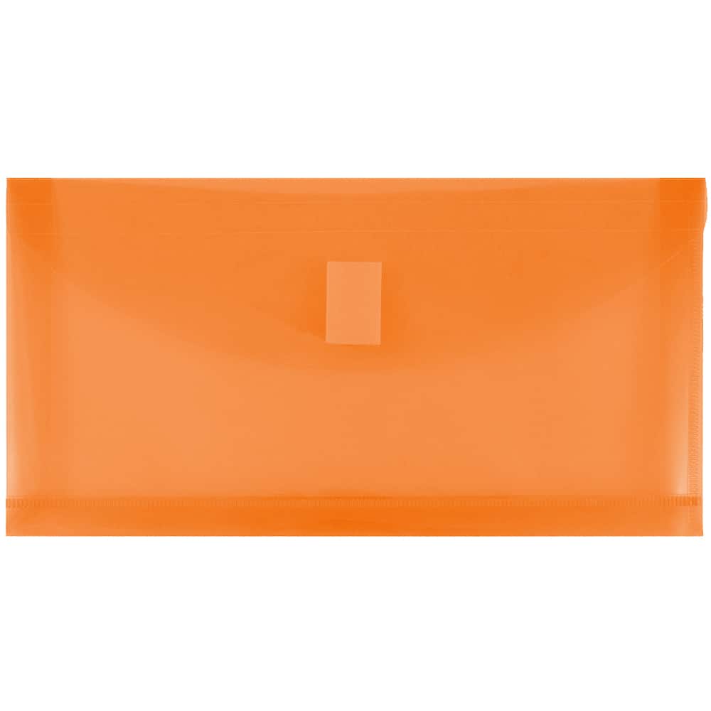 JAM Paper 5.25" x 10" Plastic Hook & Loop Closure Envelopes, 12ct.