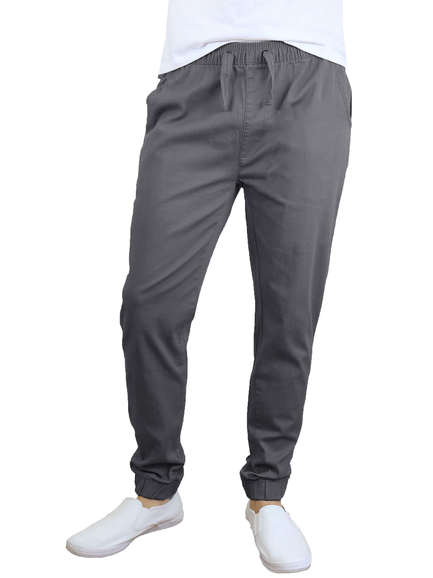 Galaxy By Harvic Slim Fit Basic Stretch Twill Men's Joggers