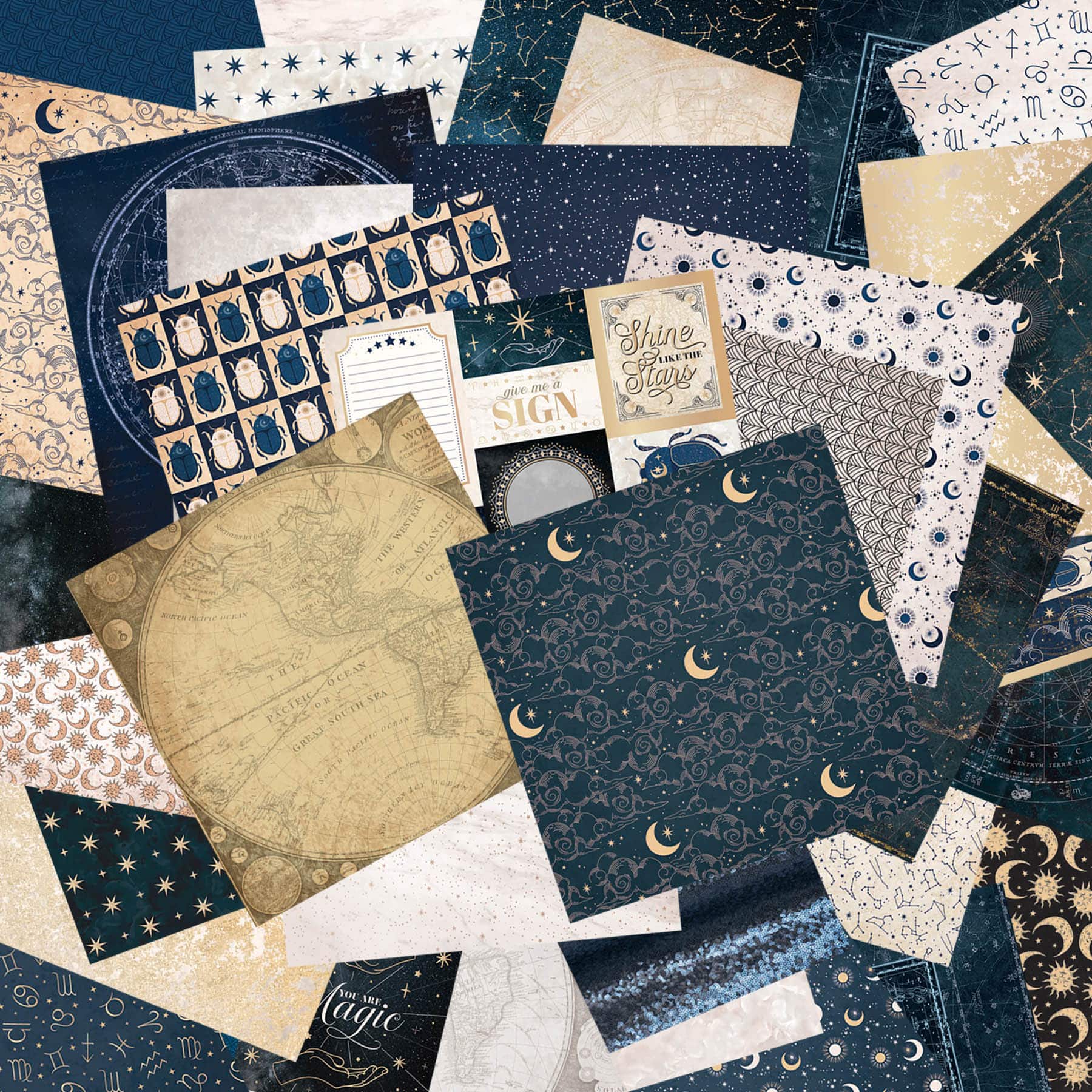 12" x 12" Celestial Double-Sided Cardstock Paper Pad by Recollections™, 36 Sheets