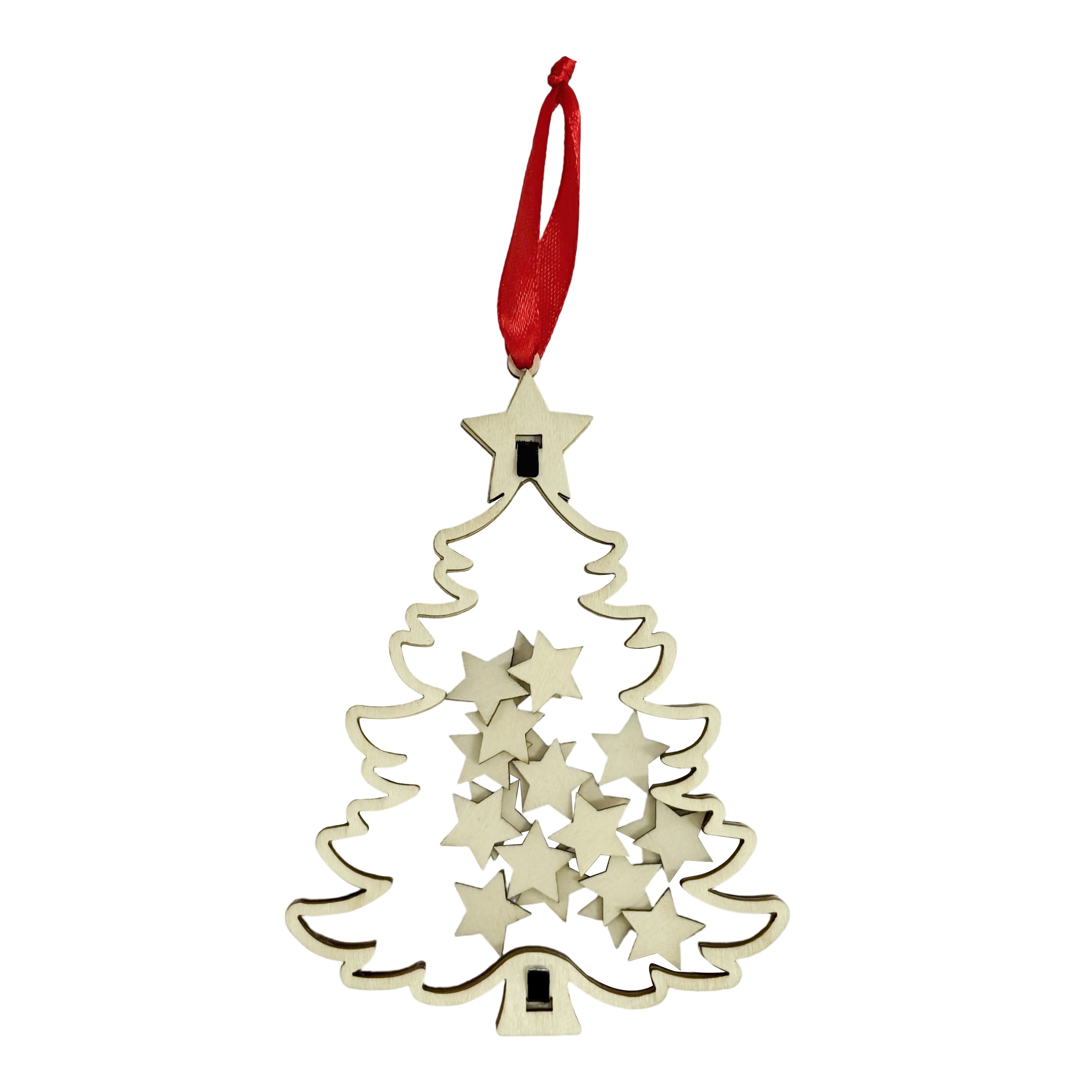 5.5" DIY Plywood Christmas Tree Shaker Ornament by Make Market®