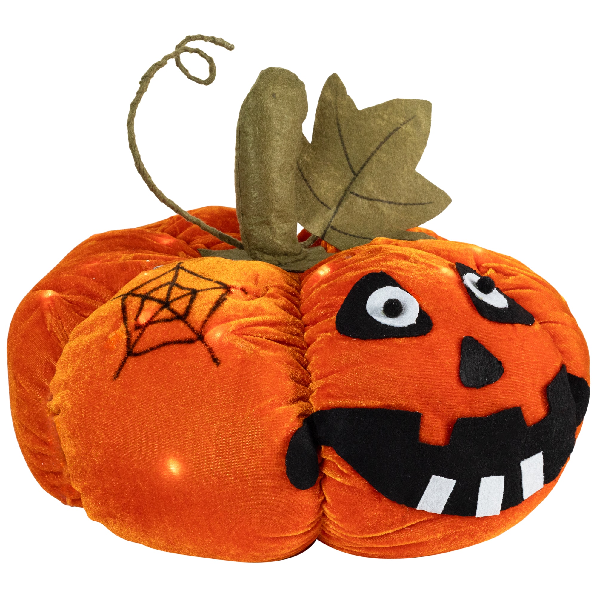 LED Lighted Plush Halloween Jack-o-Lantern Pumpkin