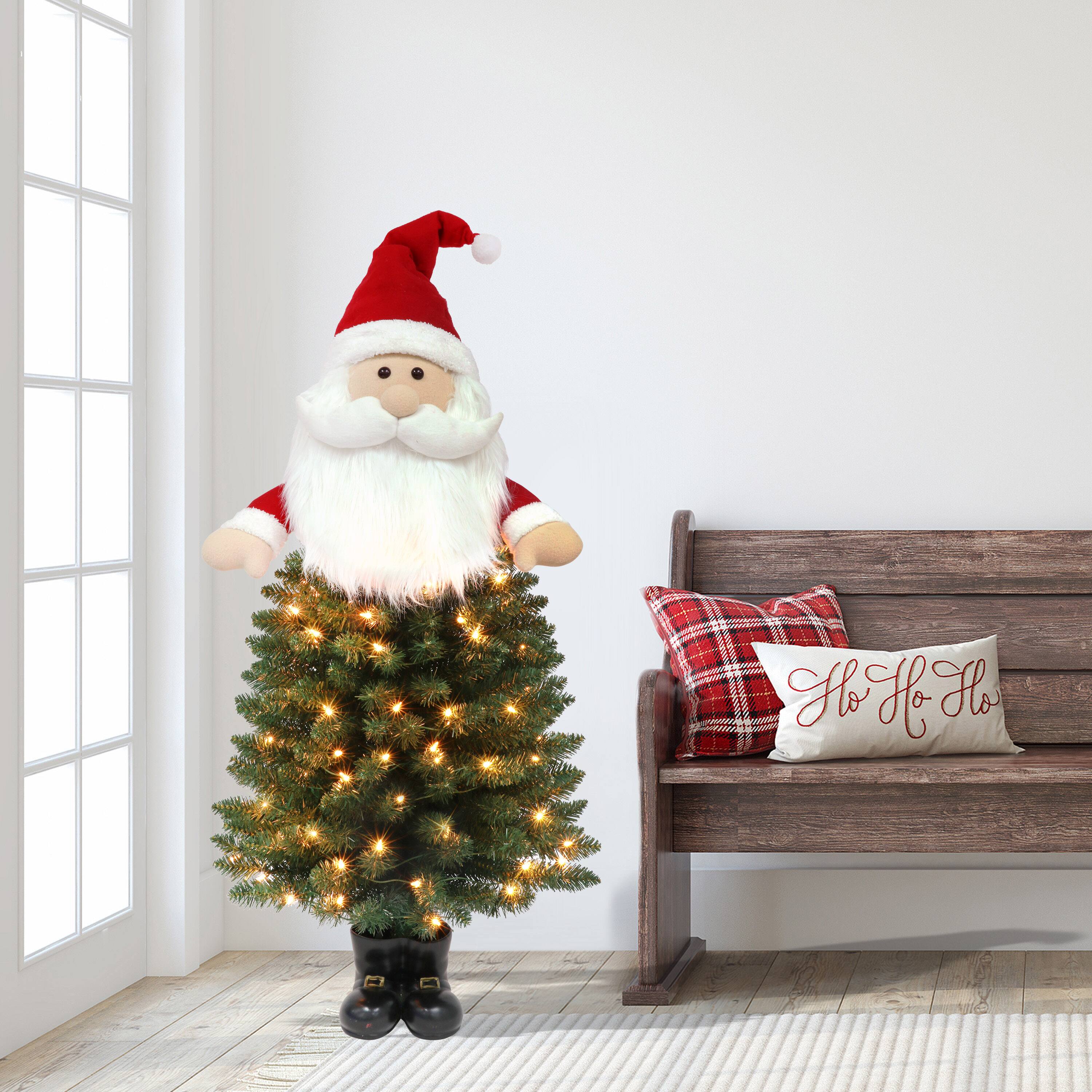 4ft. Pre-Lit Santa Tree, Clear Lights