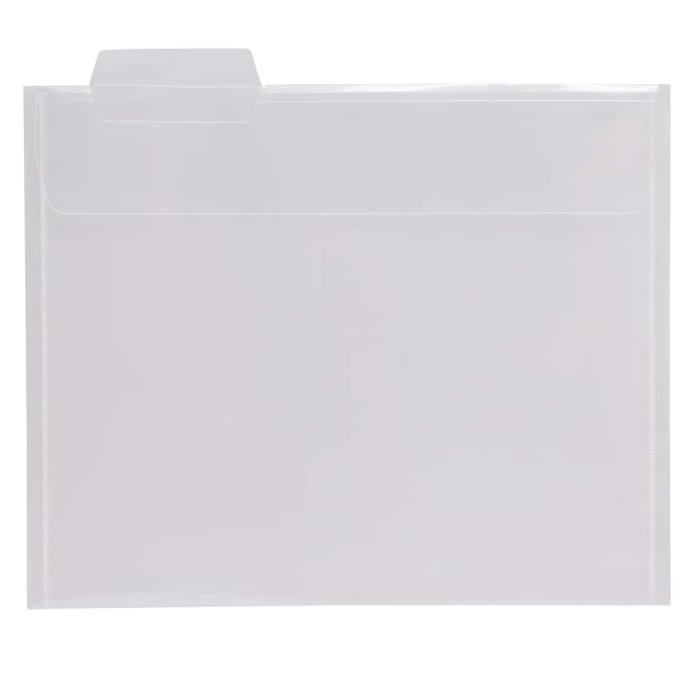JAM Paper 8.5" x 11" Plastic File Folders, 6ct.