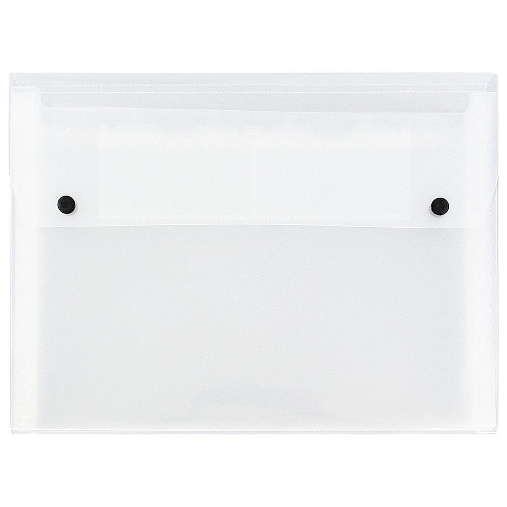 JAM Paper 9" x 13" Clear Plastic Accordion Folder