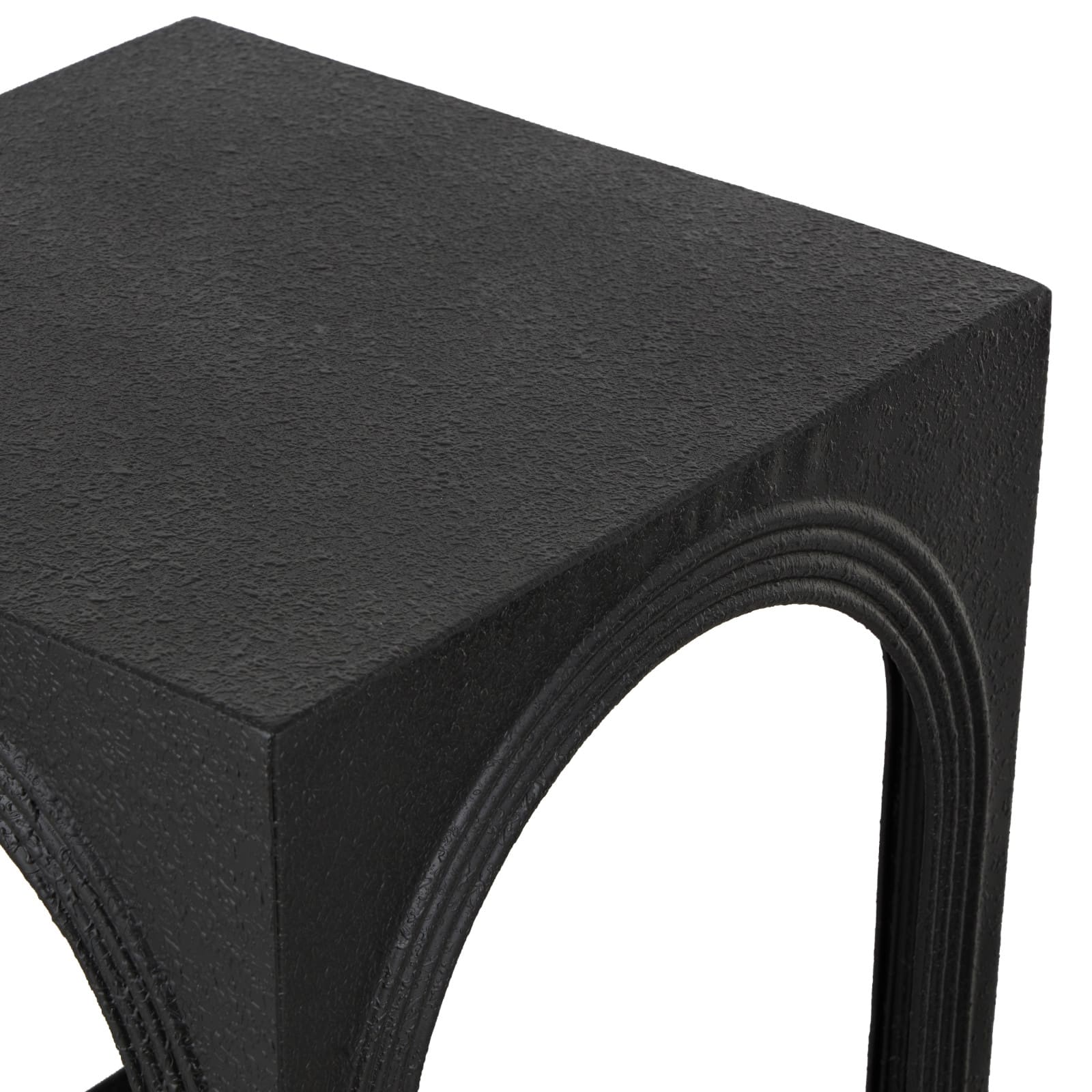 Metal Nested Accent Table with Small Arched Cutouts Set