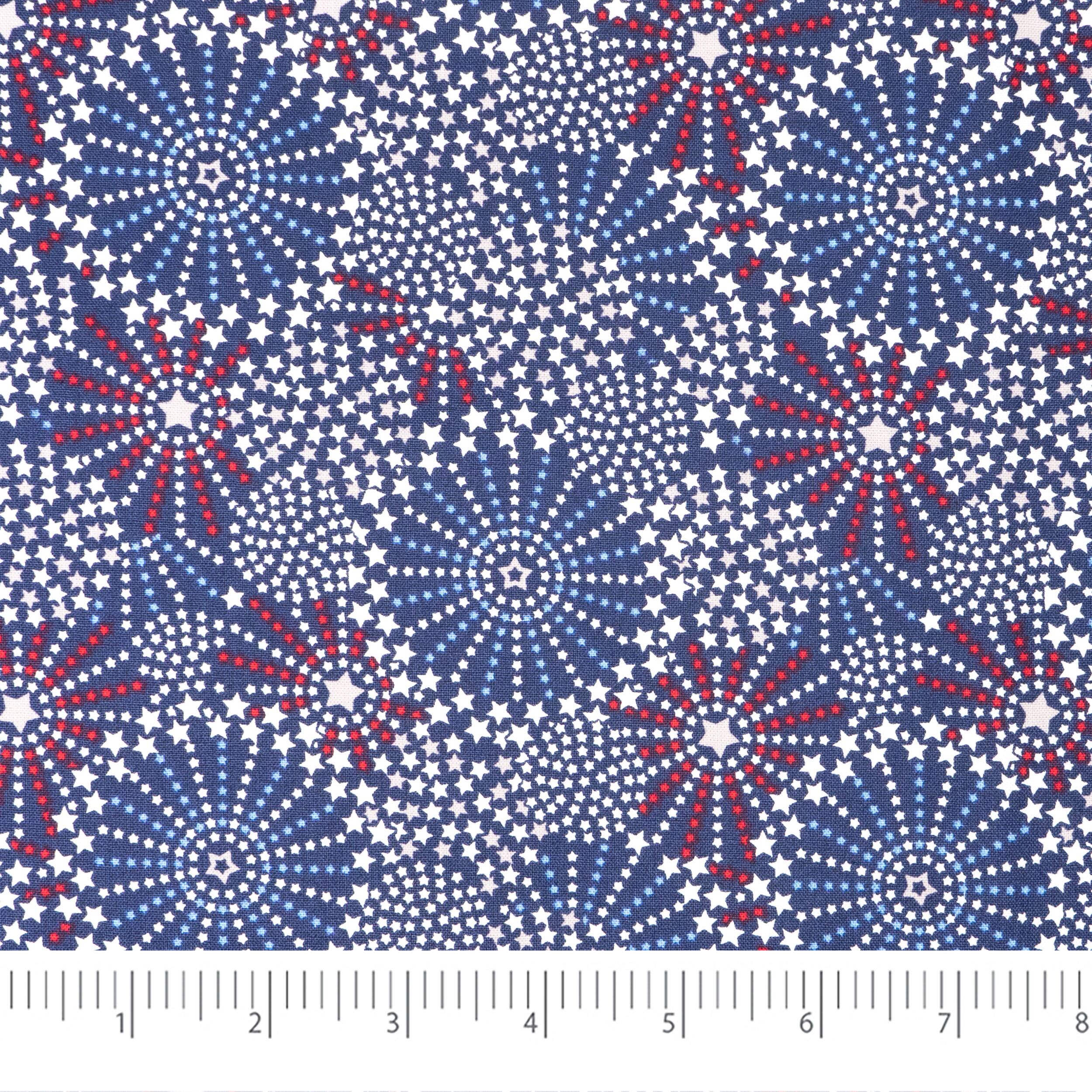 SINGER Fireworks Stars Cotton Fabric