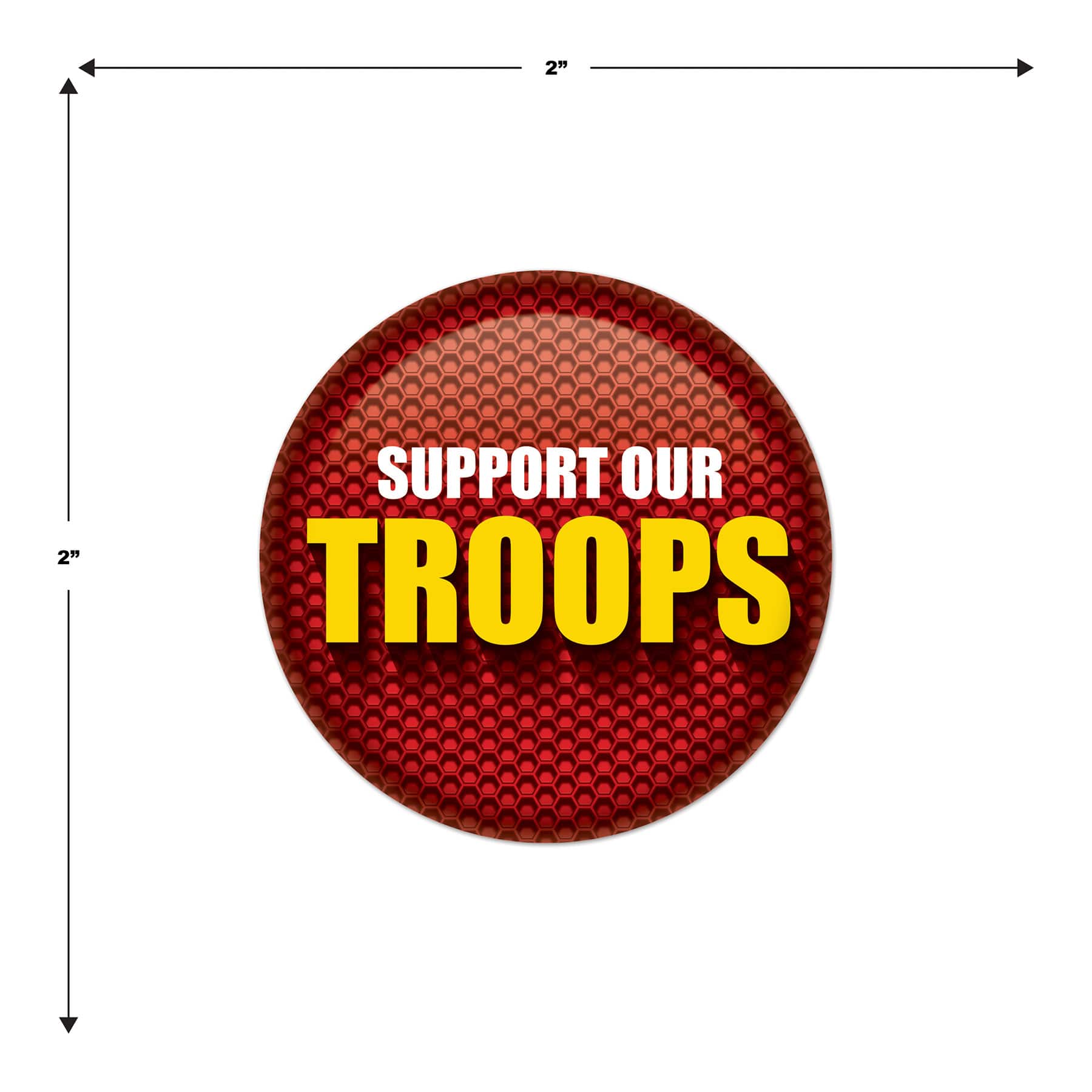 Beistle 2" Support Our Troops Patriotic Buttons, 6ct.