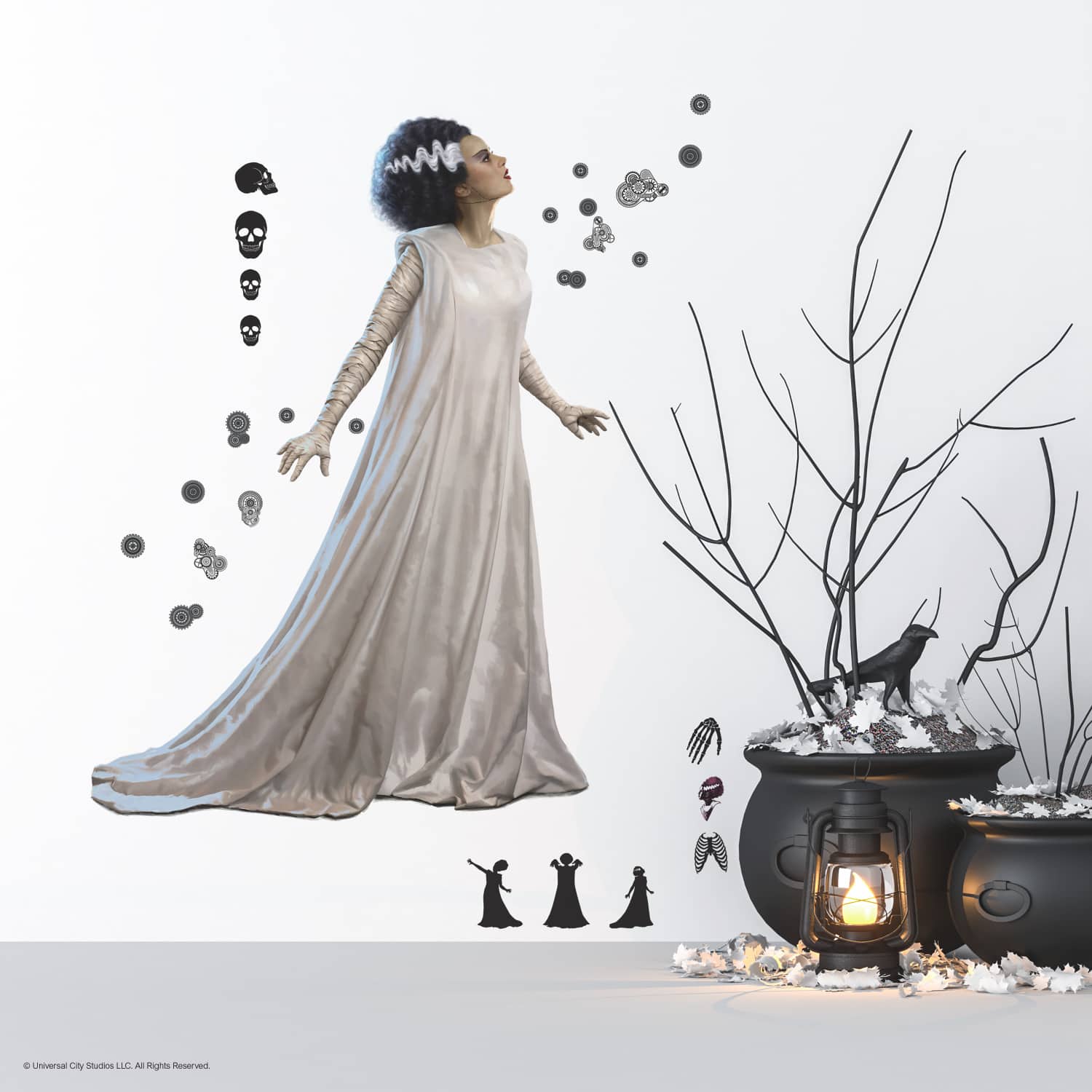 RoomMates Classic Monsters Bride of Frankenstein Giant Peel & Stick Wall Decals