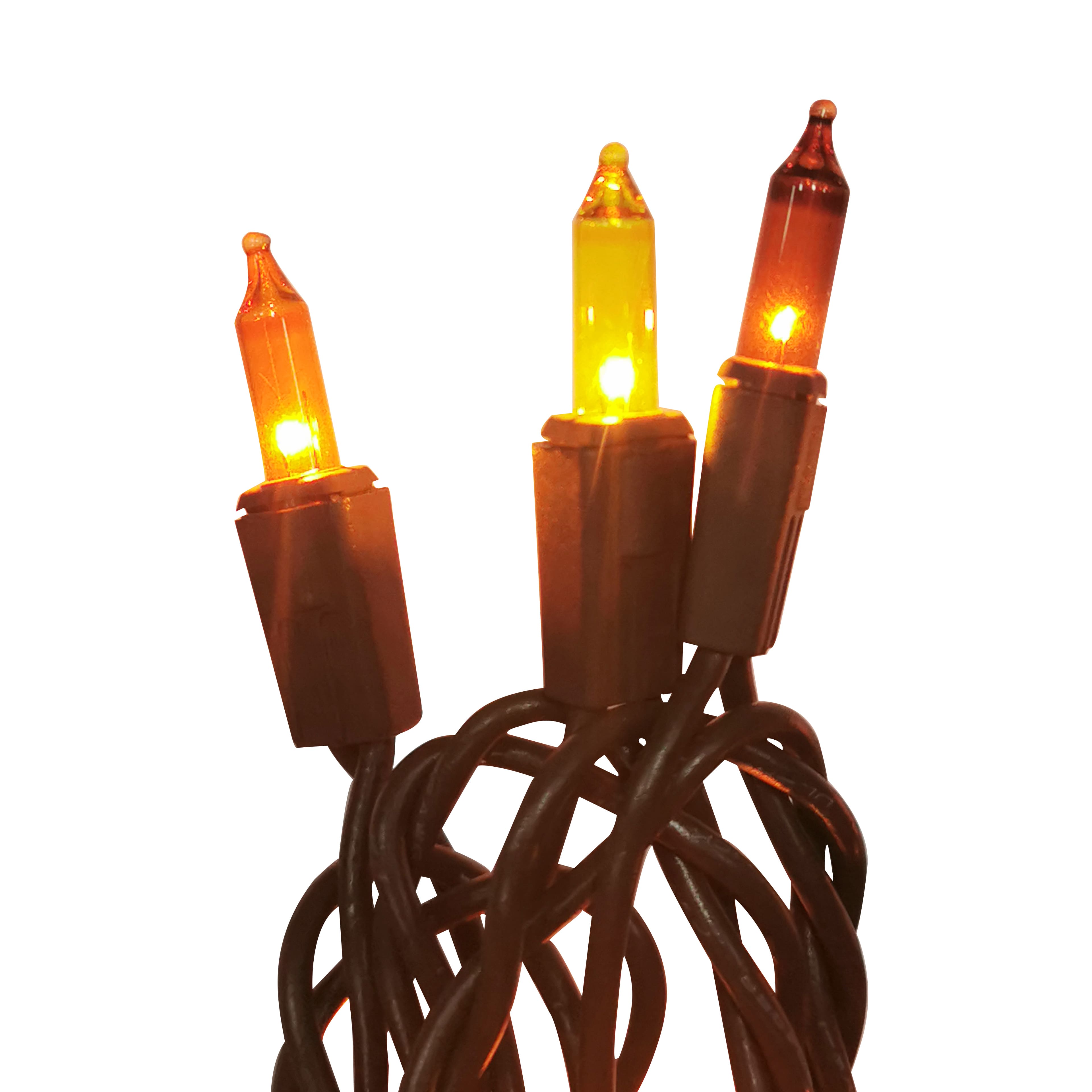 50ct. Fall Multicolor LED String Lights on Brown Wire by Ashland®