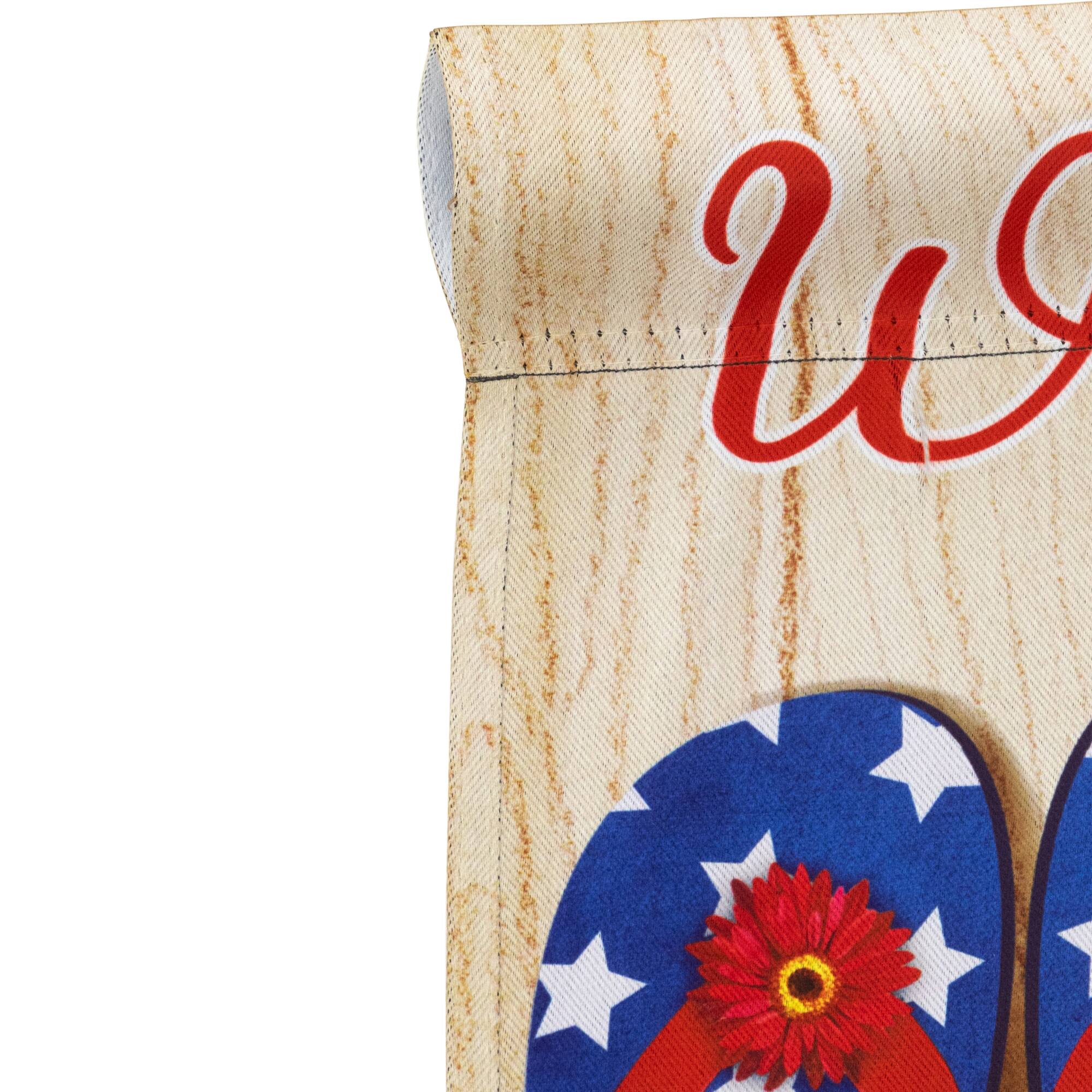 18" Sandy Beach Welcome Stars & Stripes Patriotic Garden Flag