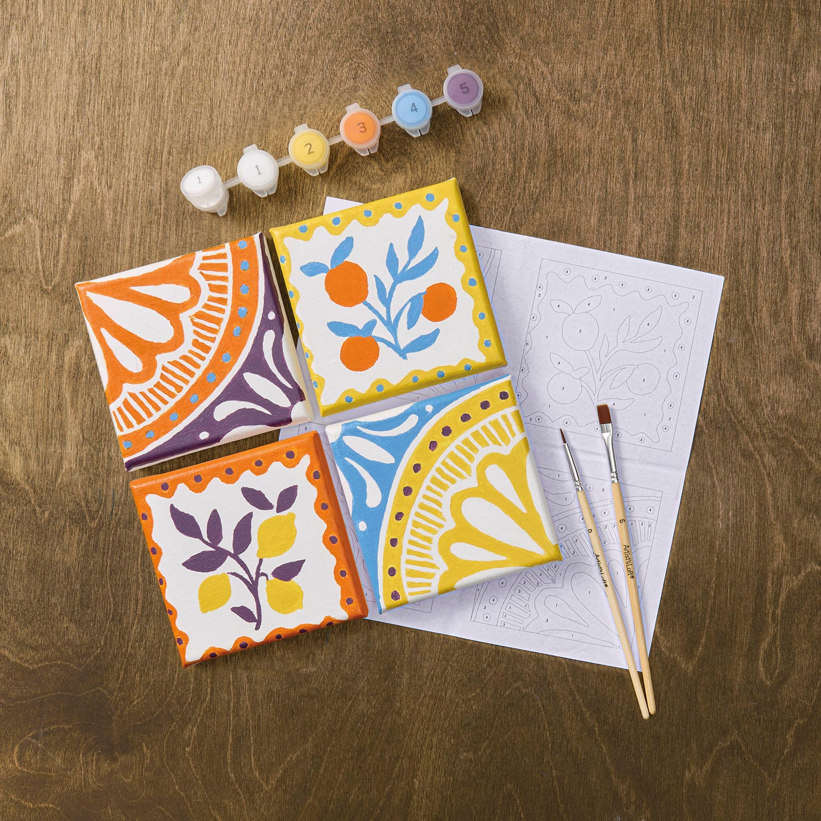 Citrus Tiles Paint-by-Number Gallery Mini Kit by Artist's Loft®