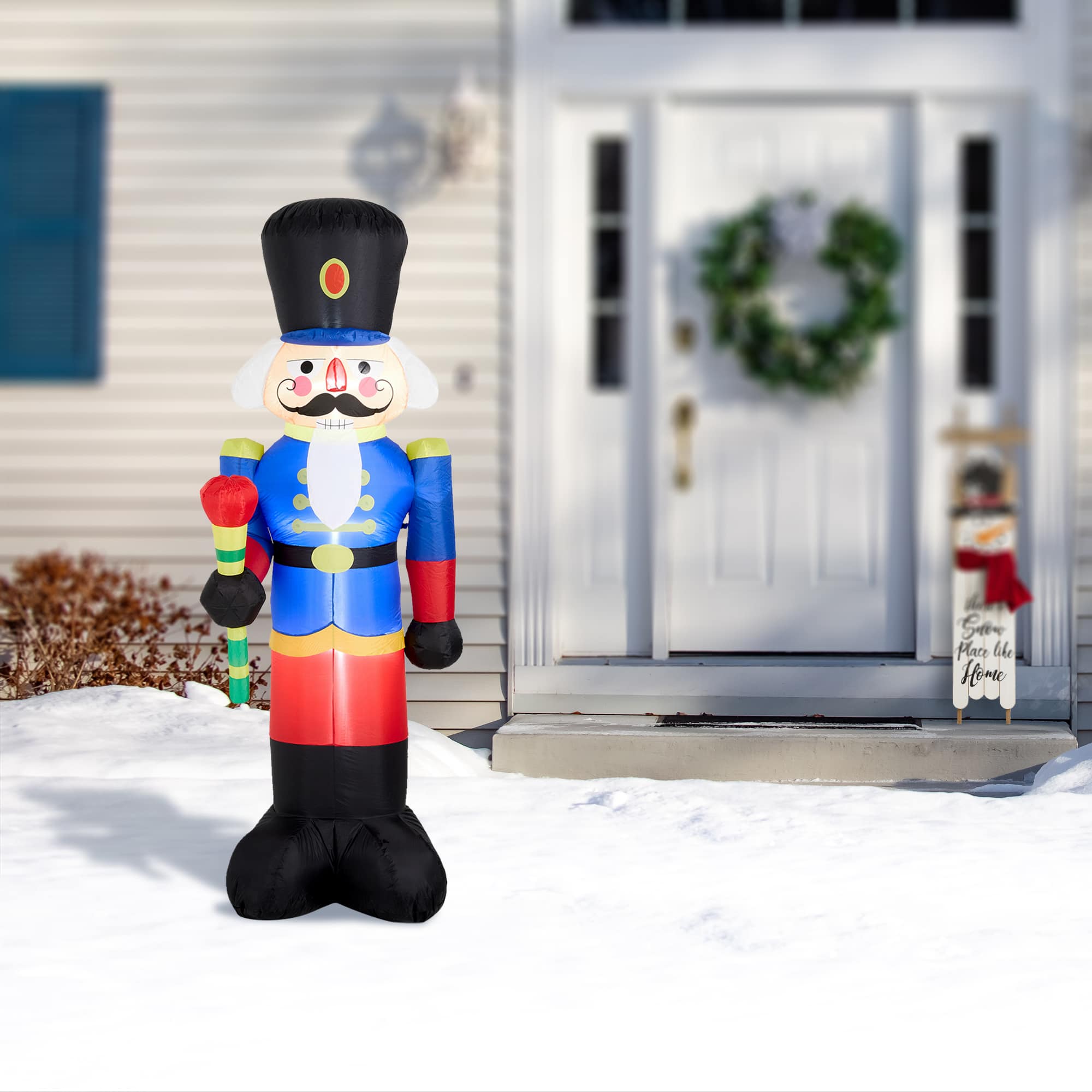 Glitzhome® 8ft. Inflatable Nutcracker With Lights