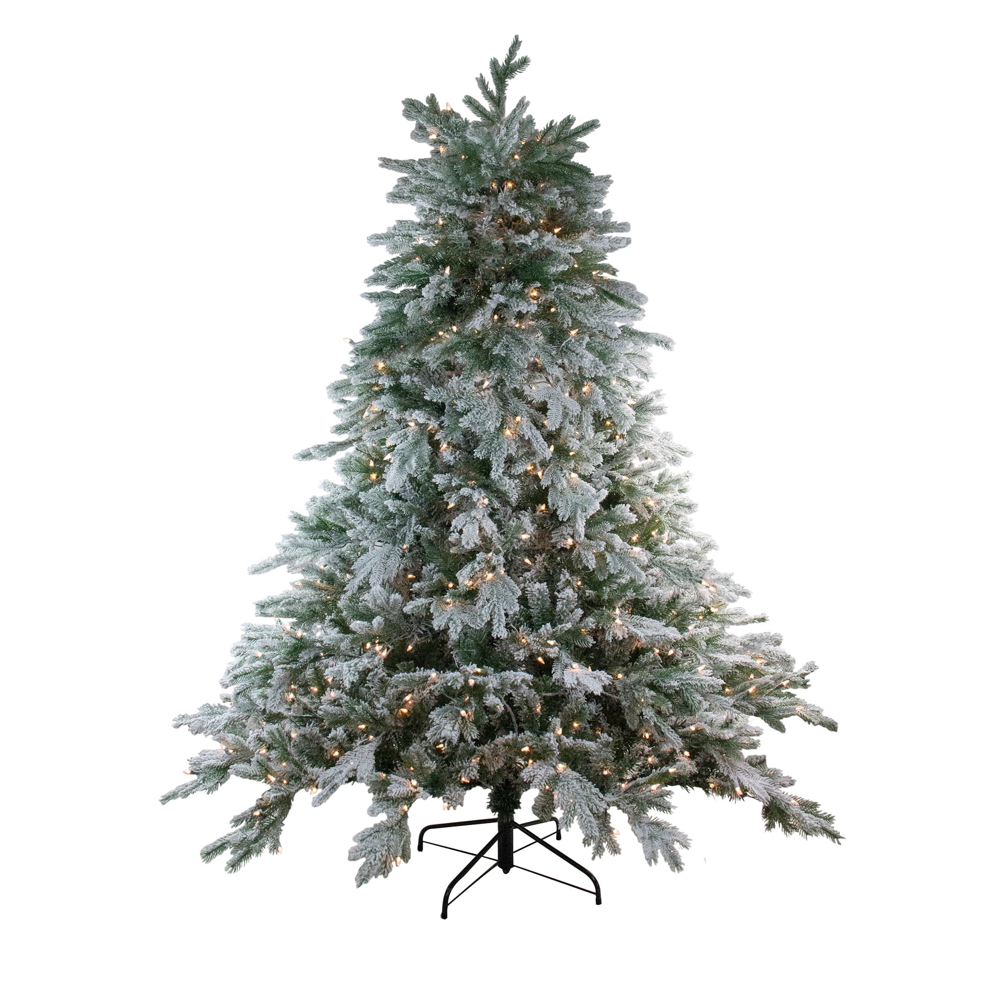 6.5Ft Pre-Lit Frosted Butte Fir Full Artificial Christmas Tree, Clear Lights By Northlight in Green | 6.5 ft | Michaels®