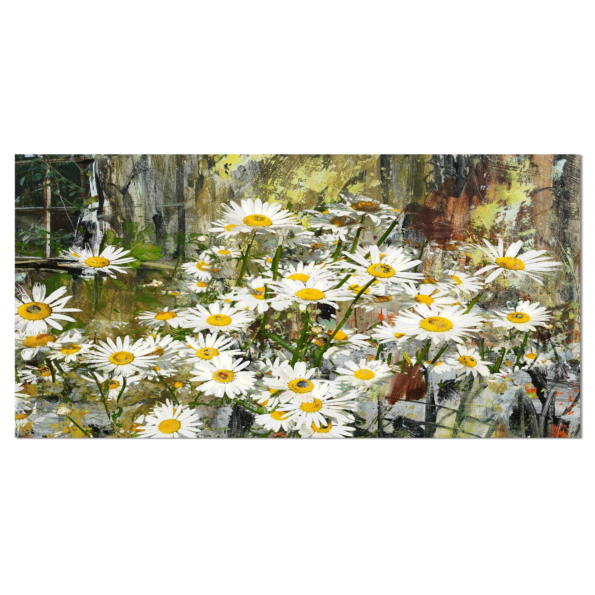 Designart - Daisies Flowers Under the Window