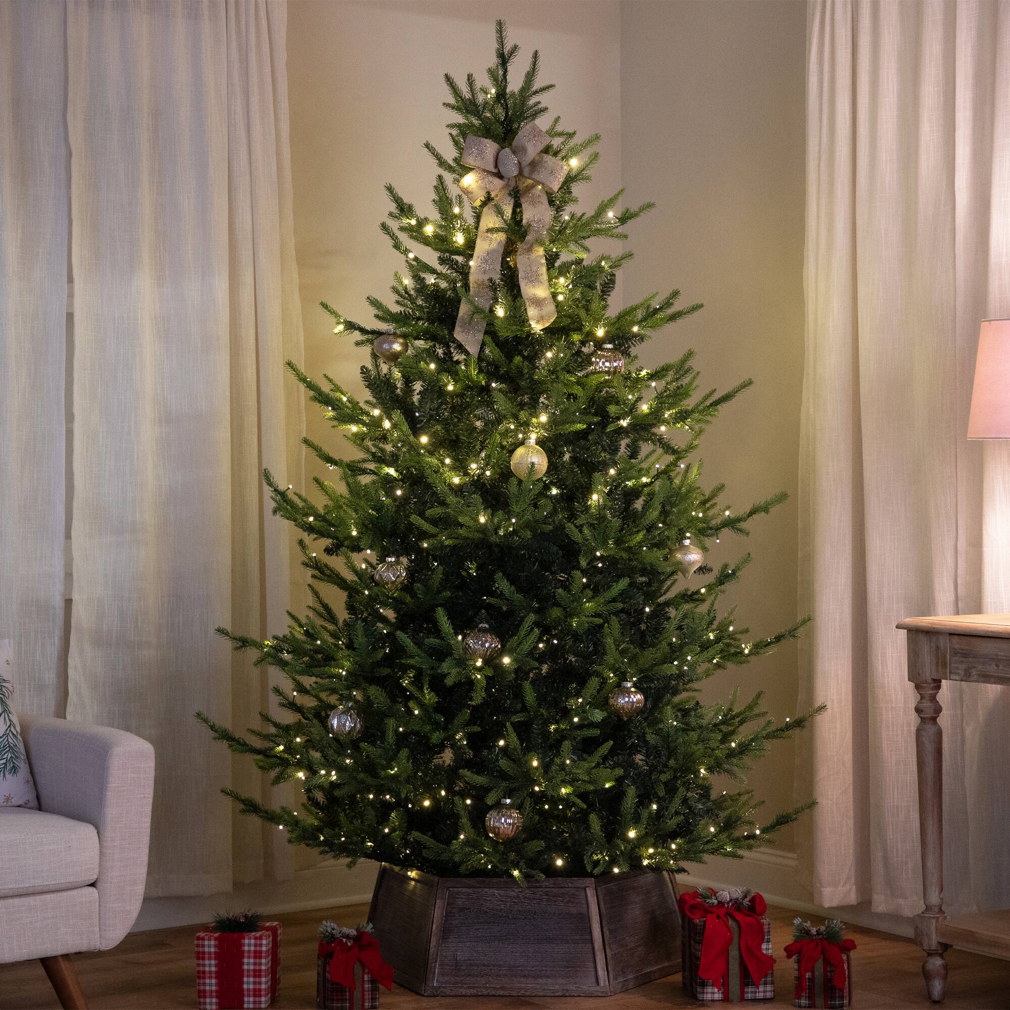 7ft. Pre-Lit Real Touch™ Elite Glenmora Pine IPT Artificial Christmas Tree, Dual Color LED Lights