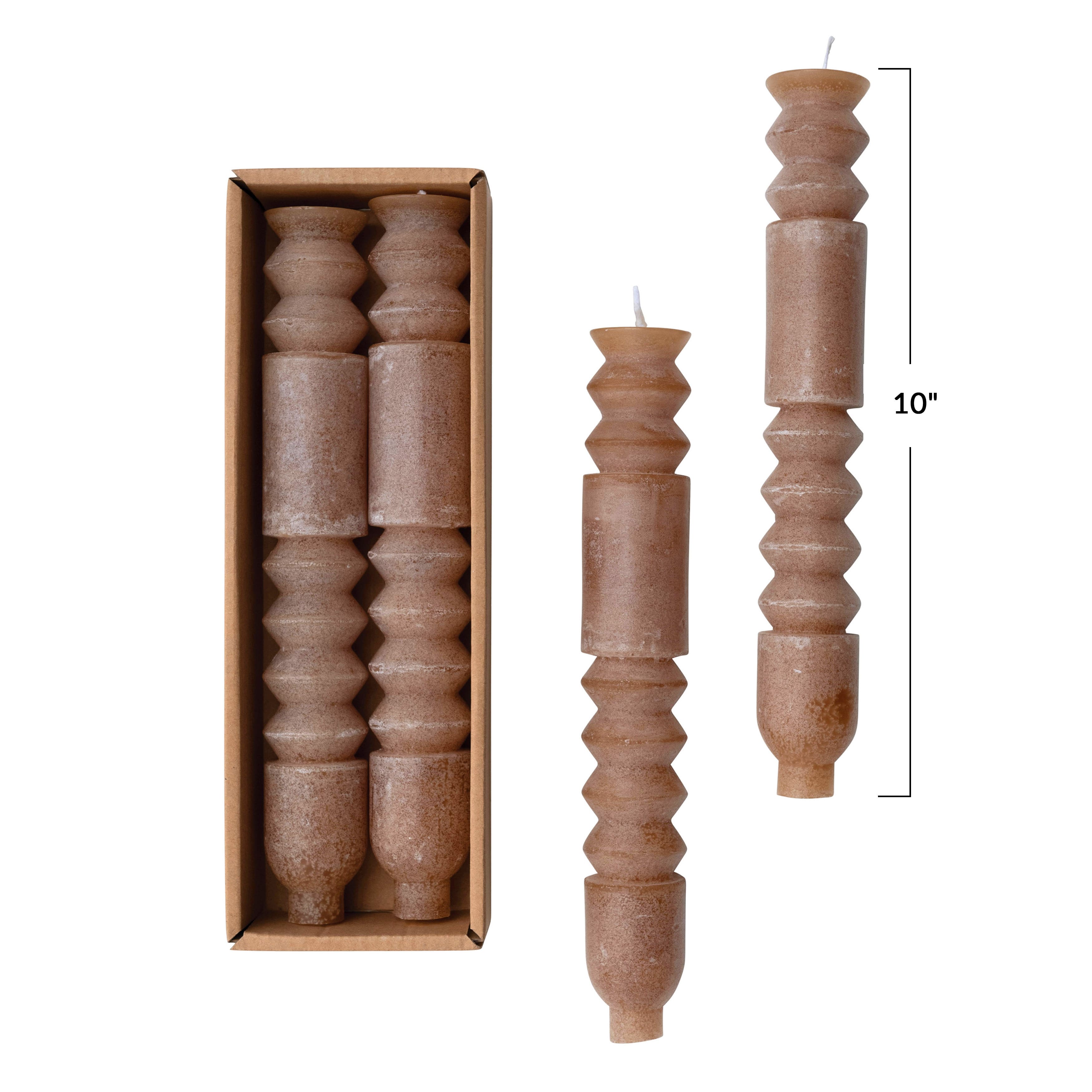 Hello Honey® 10" Unscented Totem Taper Candles in Box