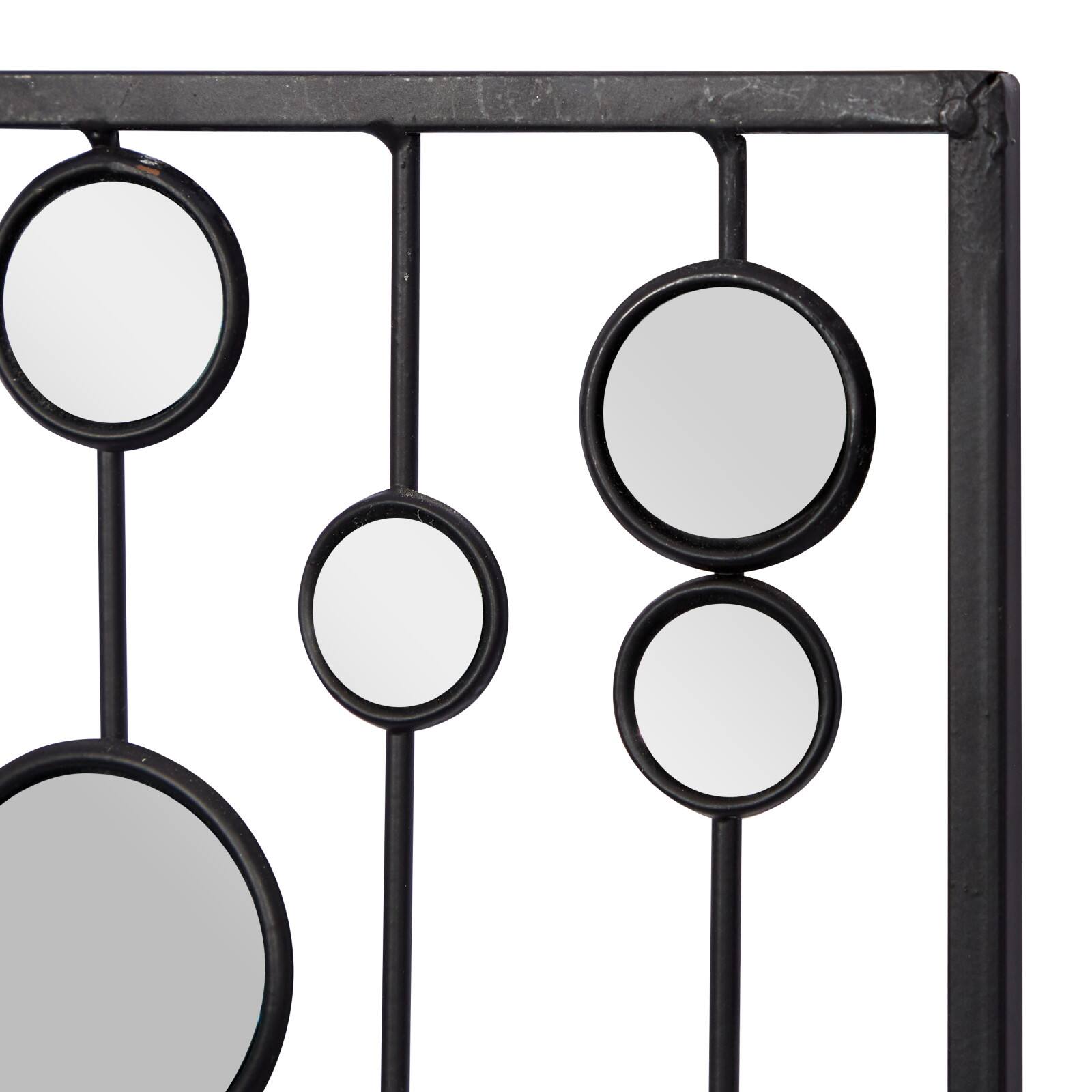 36" Black Metal Glam Abstract Panel Wall Décor Set, 3ct.