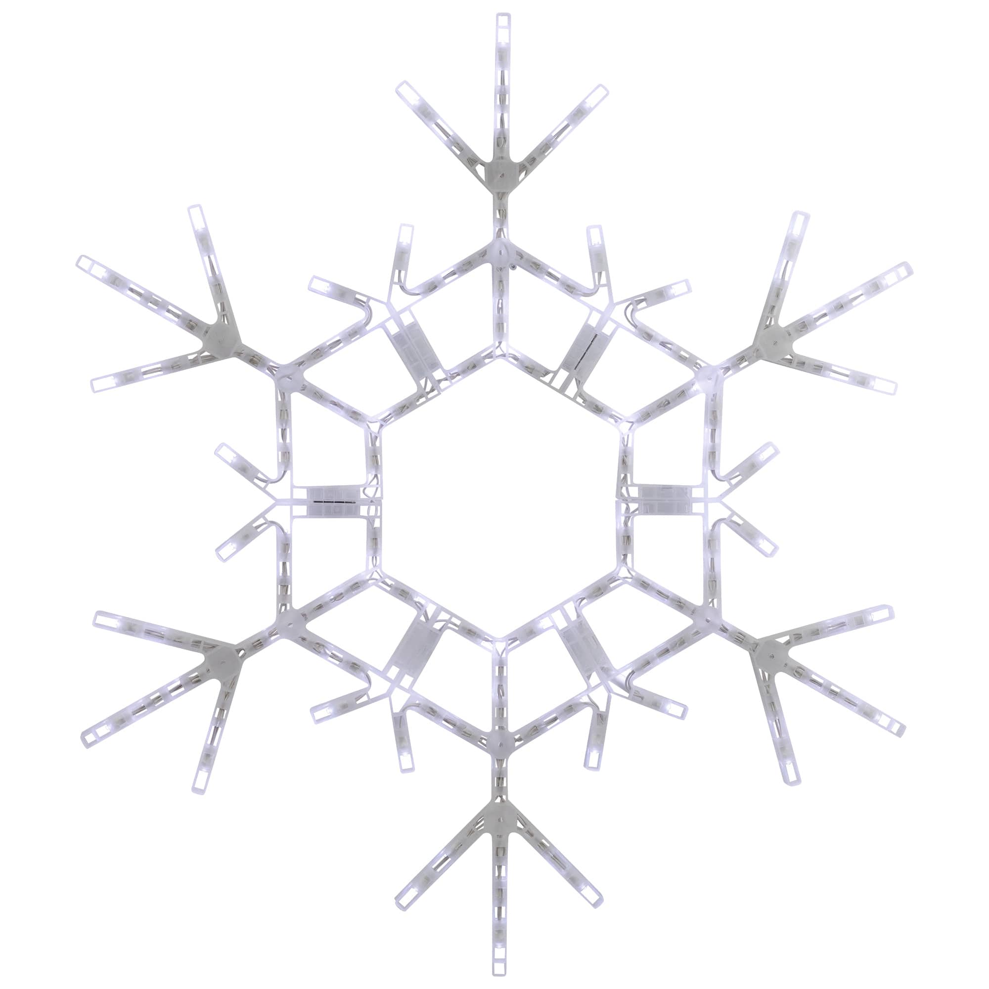 Northlight 36" Led Lighted Large Foldable Snowflake Outdoor Christmas Yard Art, One Size, White