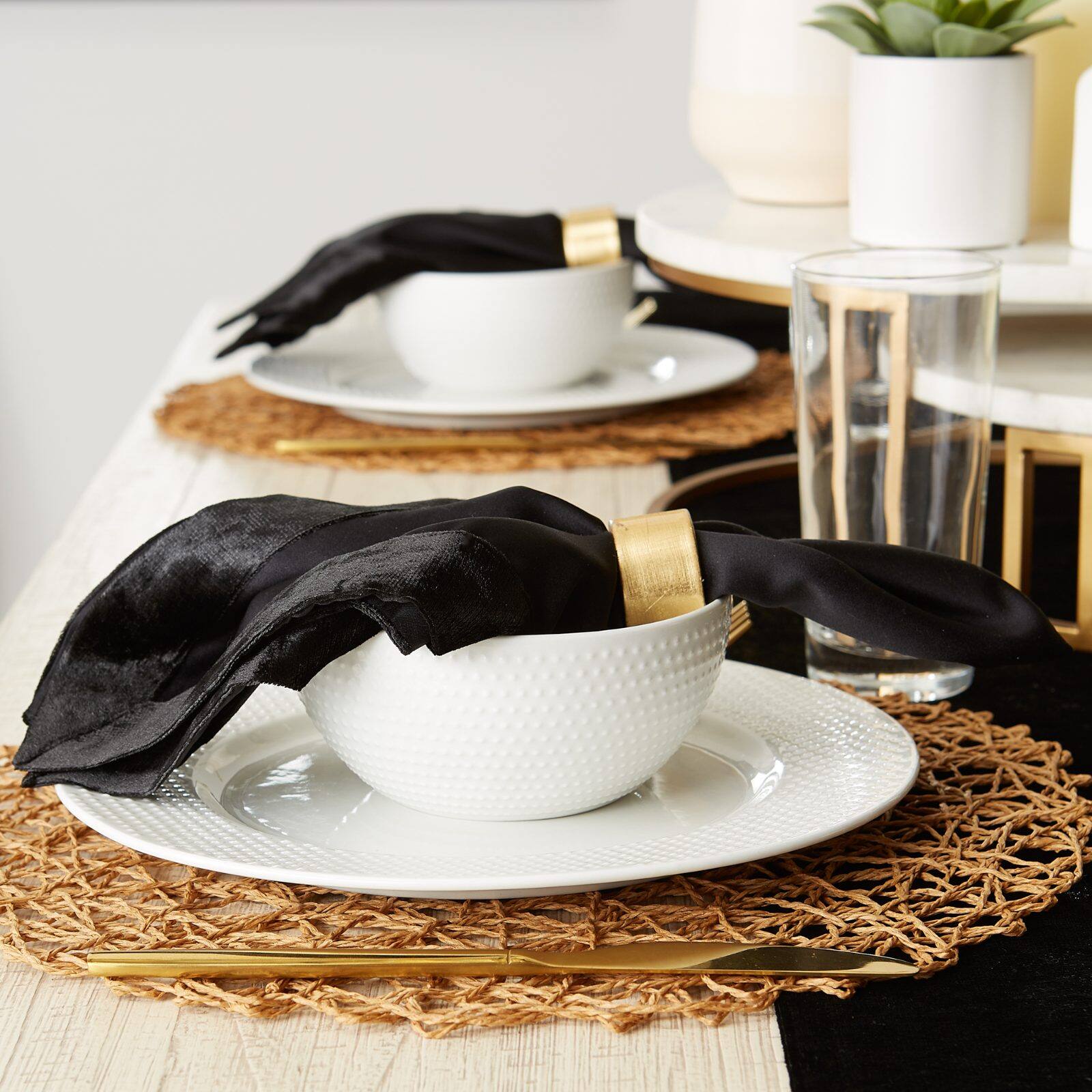 DII® Velvet Trimmed Oversized Napkin