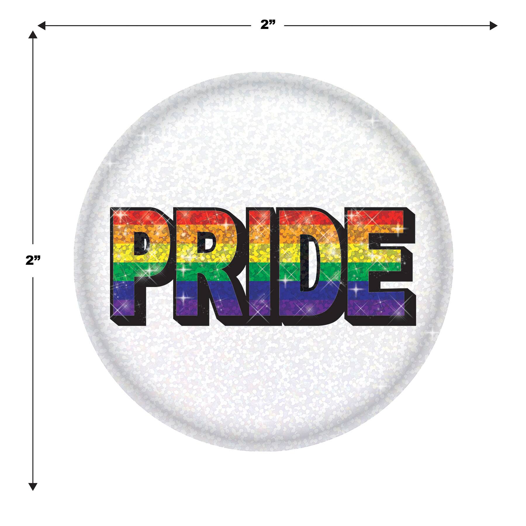 Beistle 2" Pride Buttons, 6ct.