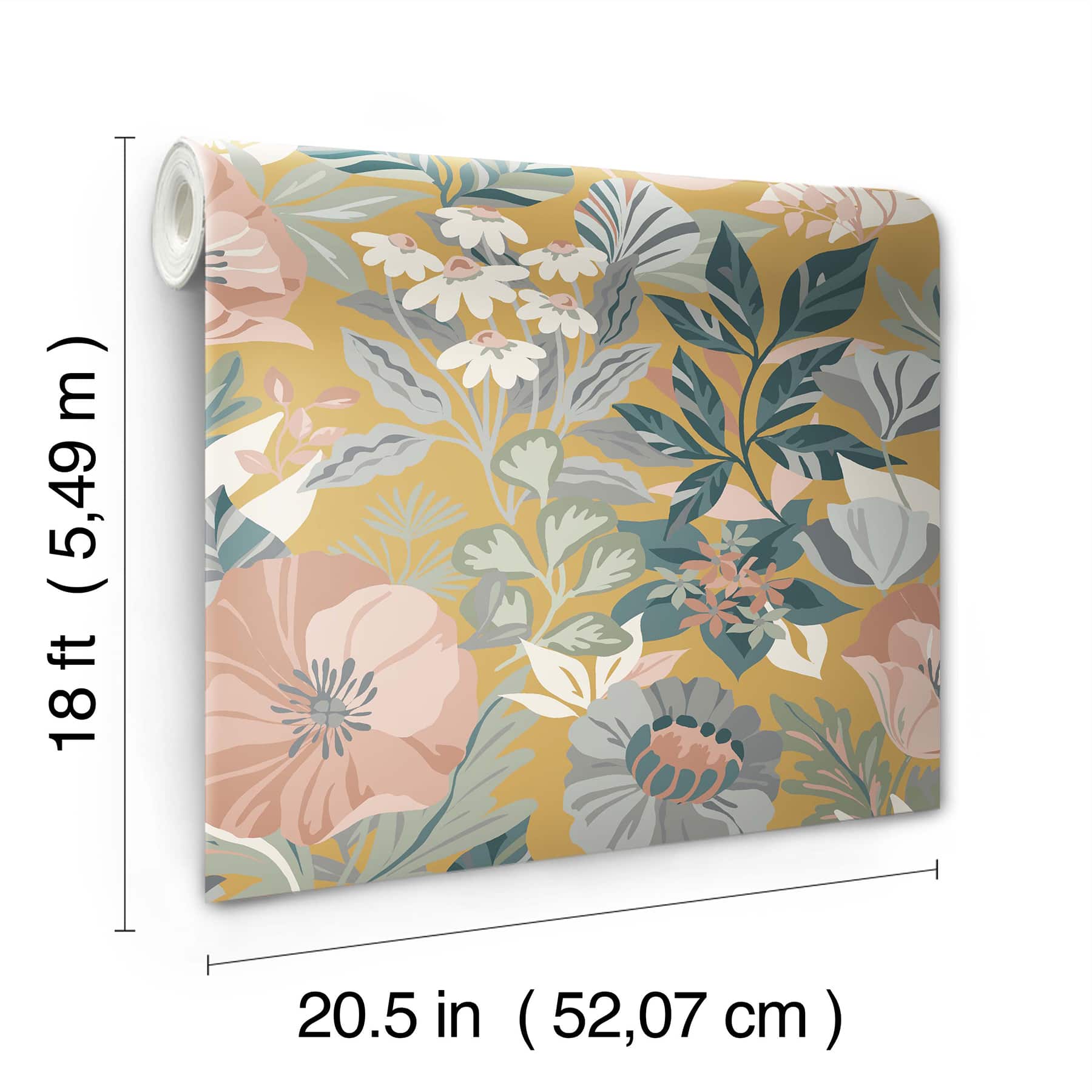 RoomMates Poppy Fields Peel & Stick Wallpaper