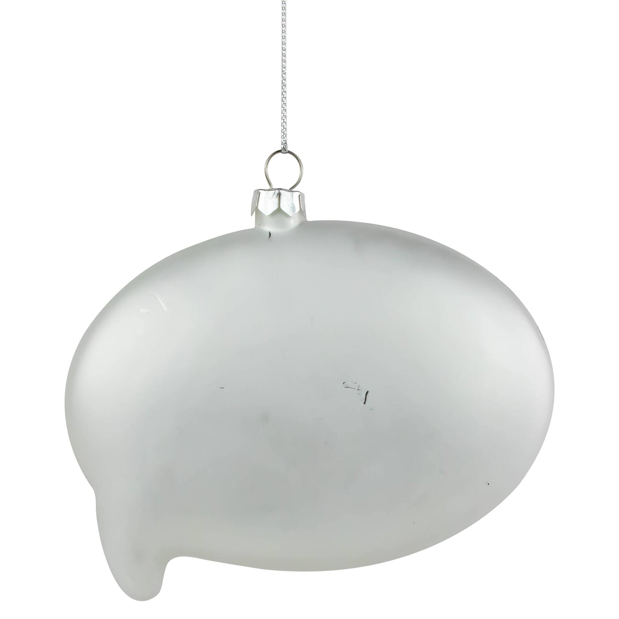 4.75" Pride 'Love is Love' Speech Bubble Glass Christmas Ornament