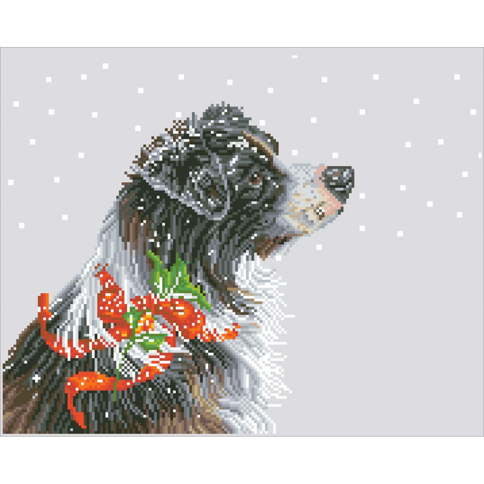 Diamond Dotz® Intermediate Christmas Collie Diamond Painting Kit