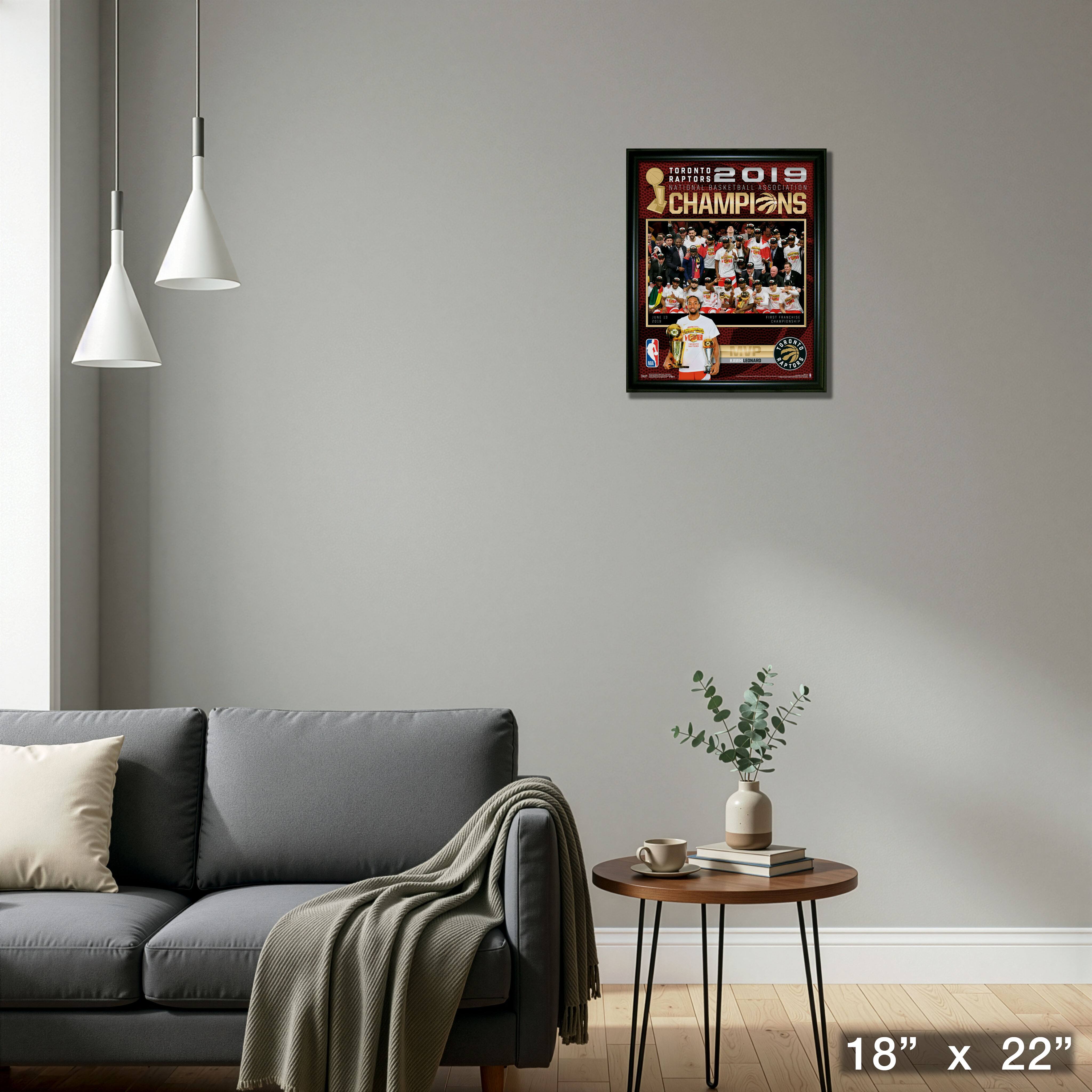 Toronto Raptors Framed 16" x 20" 2019 World Champions Collage 18" x 22"