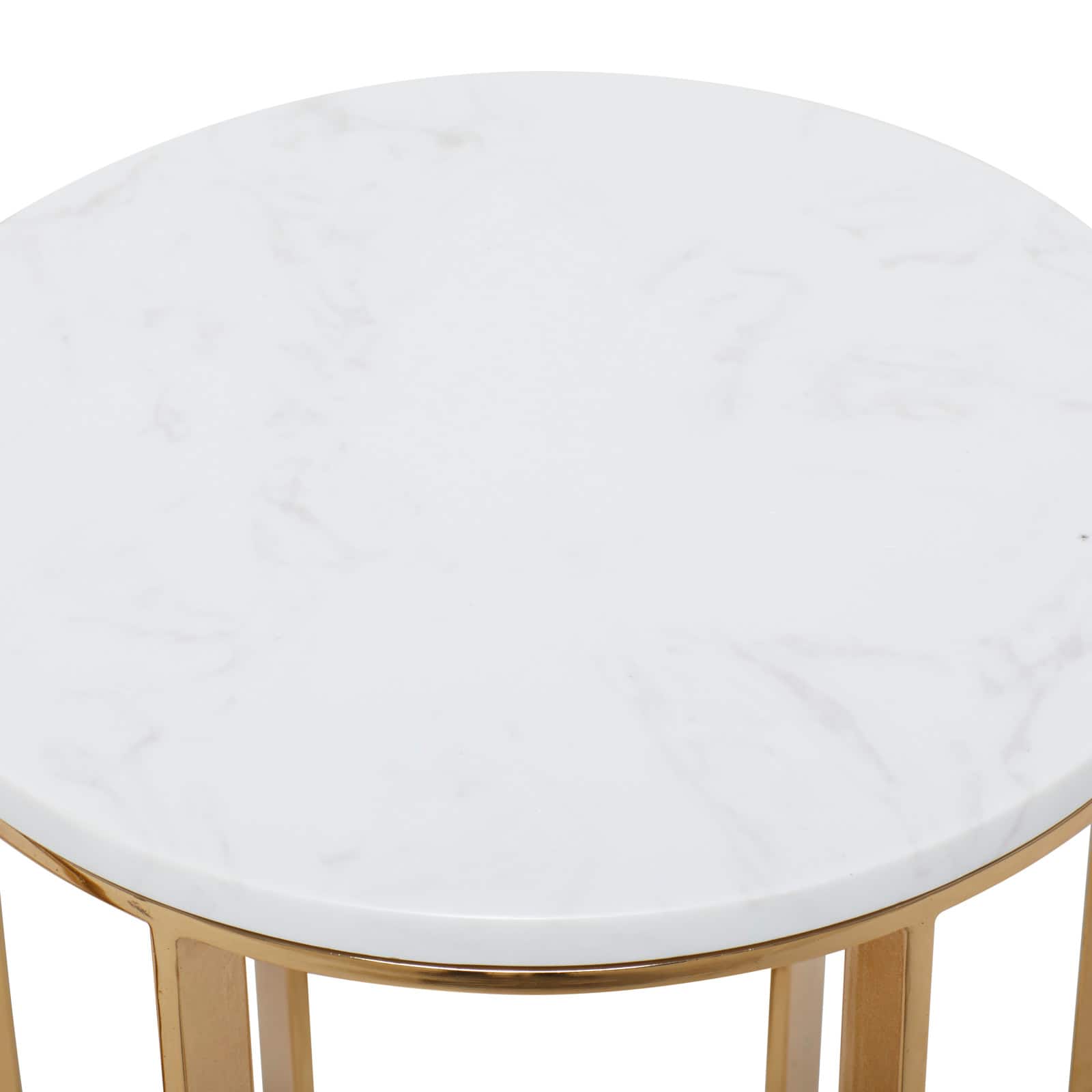 16" Gold Iron Contemporary Accent Table Set