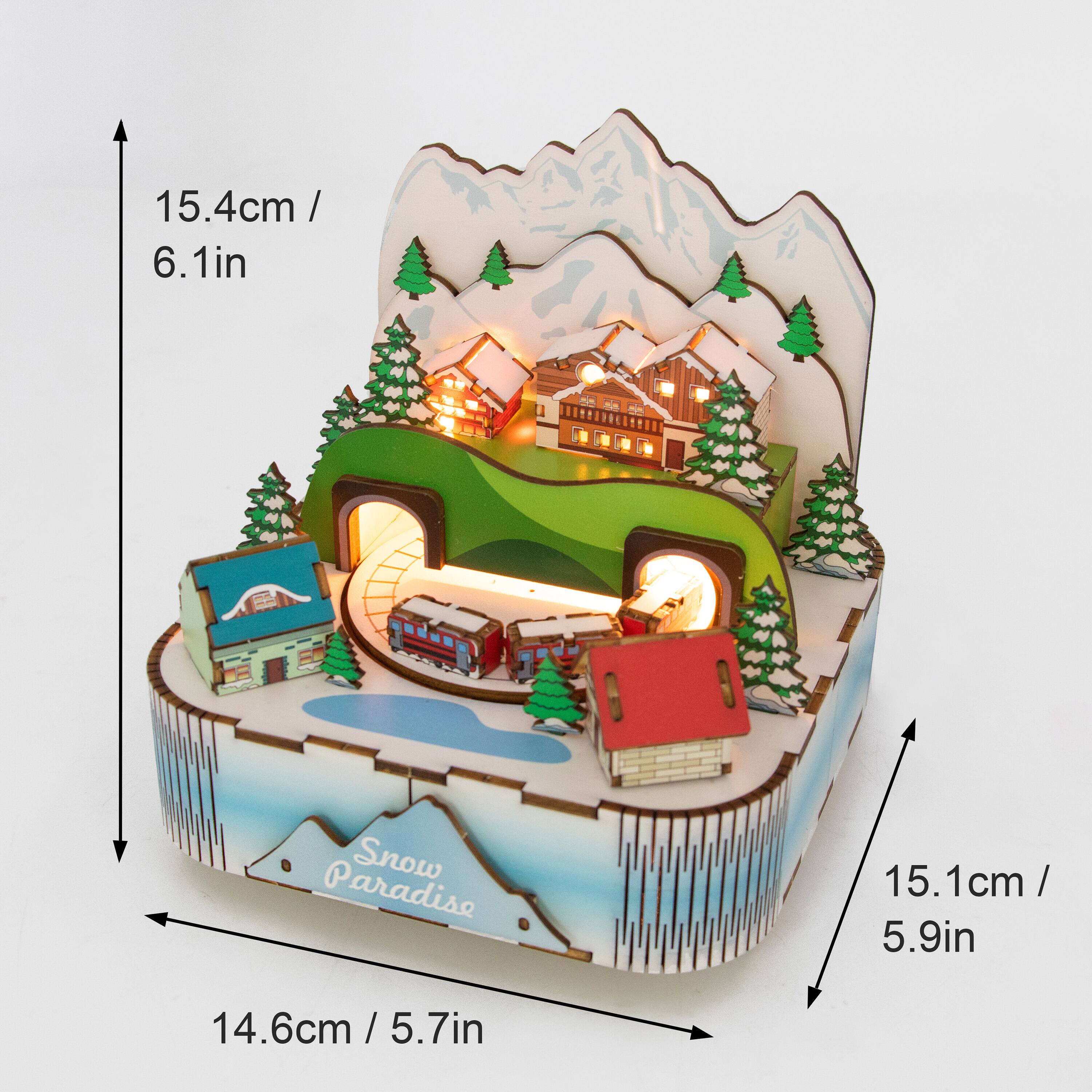 Sparkly Selections Snow Mountain Express Music Box DIY Miniature Kit