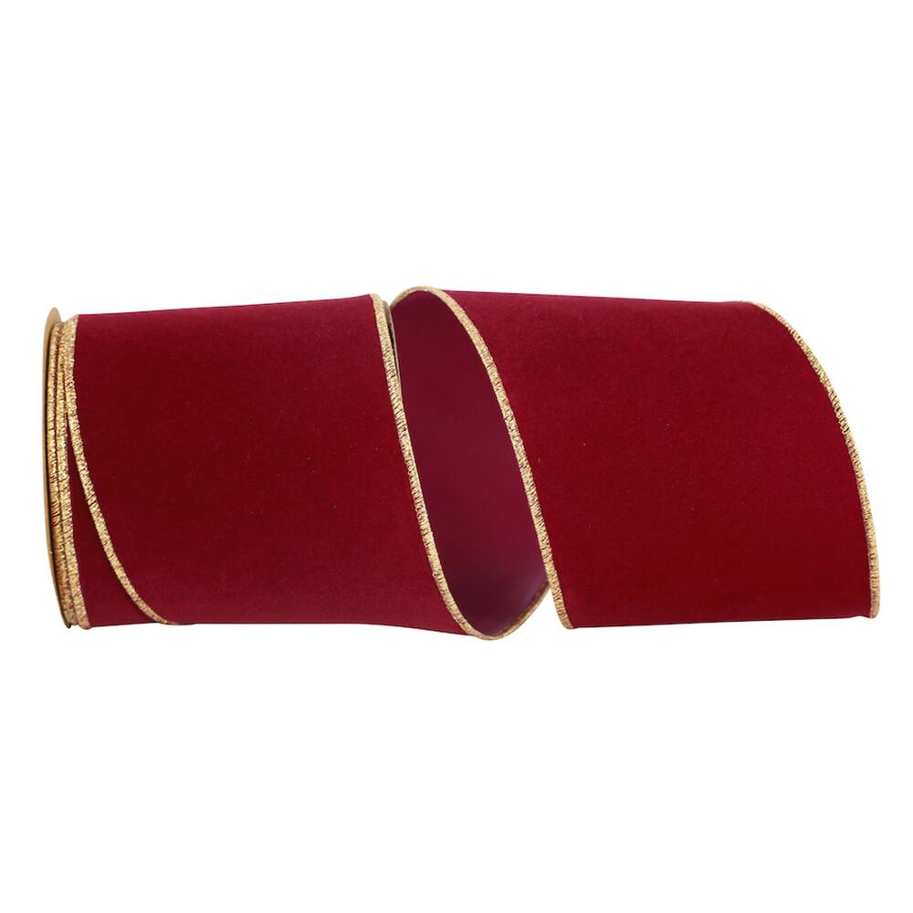 The Ribbon Roll 4" x 10yd. Velvet Wired Ribbon