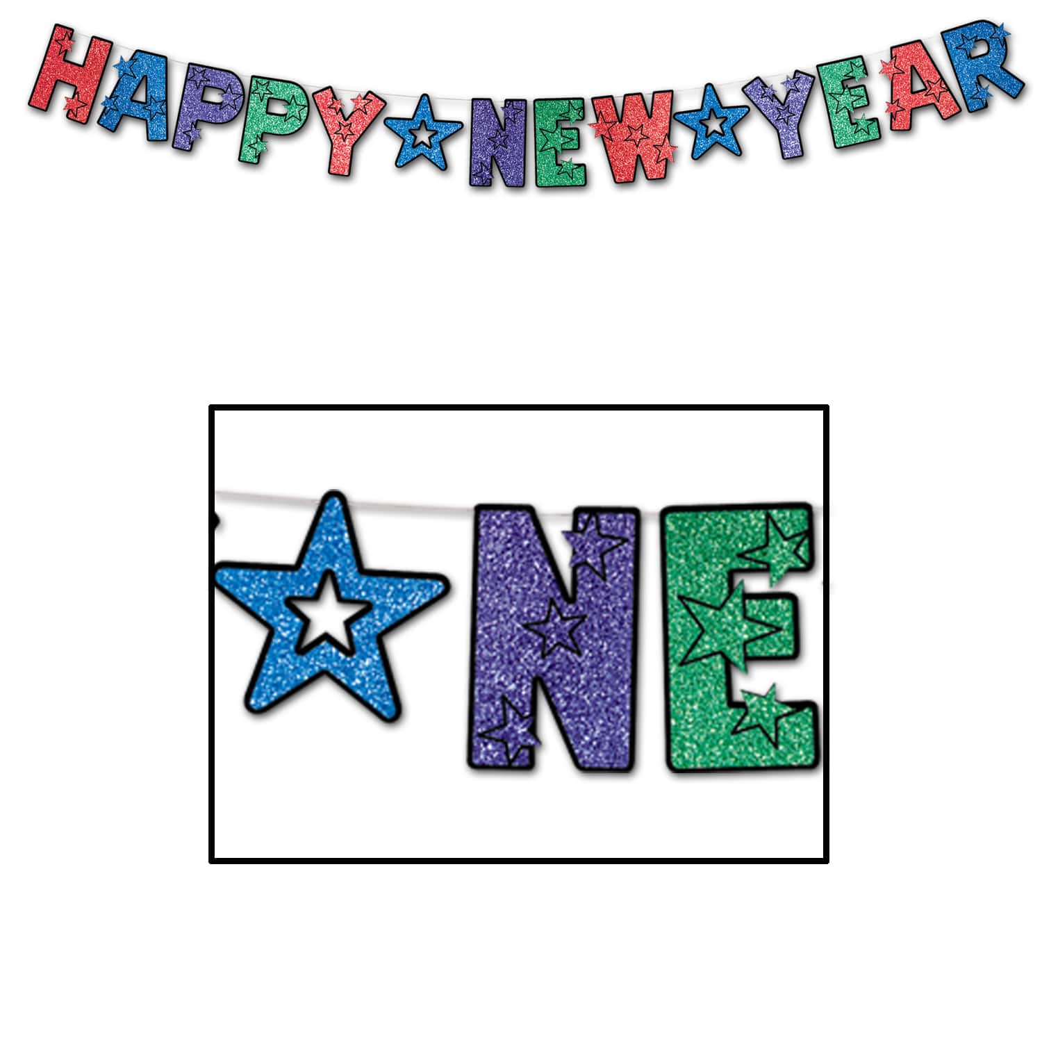 Beistle 8ft. Happy New Year Glittered Streamer