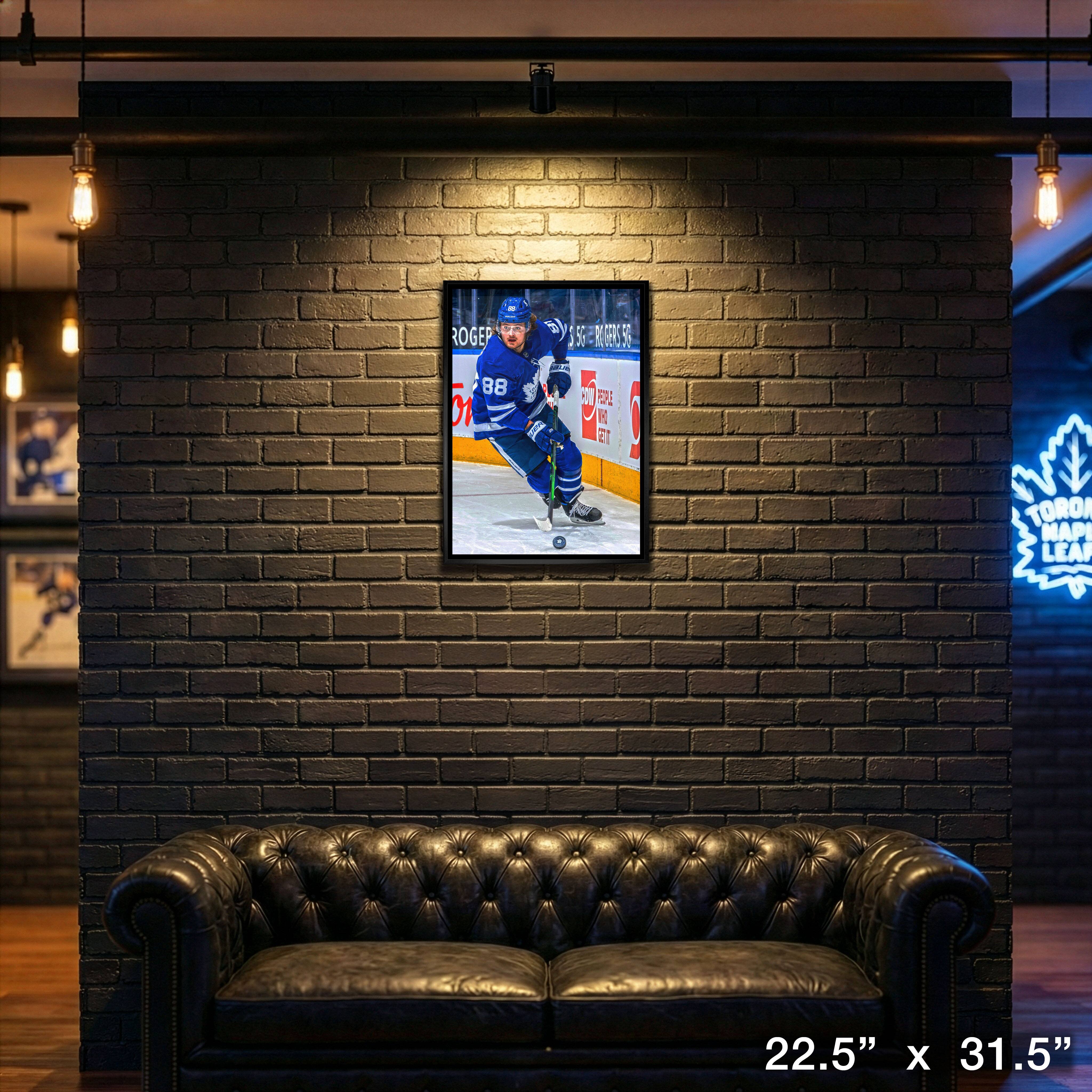 William Nylander Toronto Maple Leafs Framed 20" x 29" Skating Canvas 22.5" x 31.5"