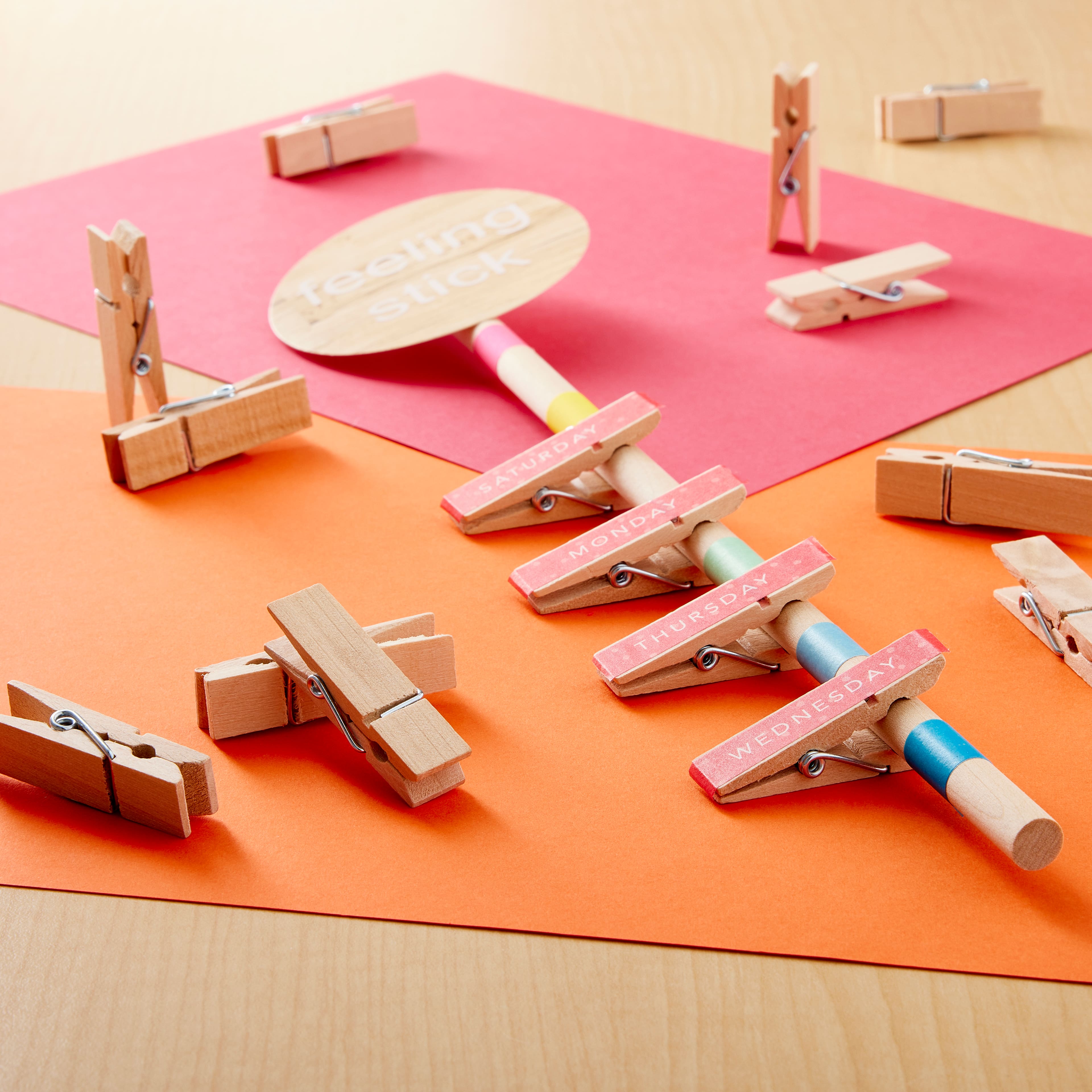 12 Packs: 18 ct. (216 total) 2" Wood Clothespins by Creatology™