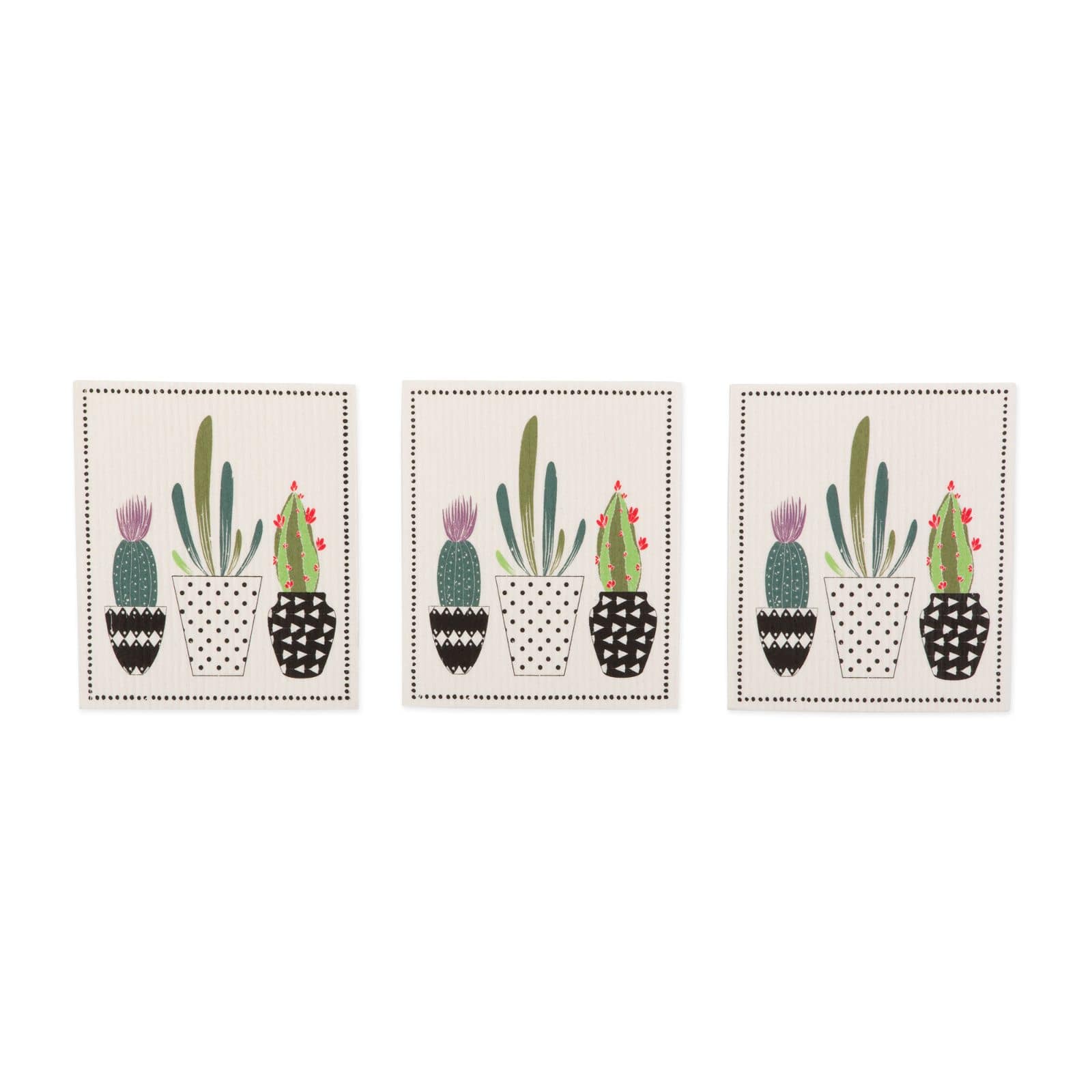 DII® Succulents Swedish Dishcloth, 3ct.