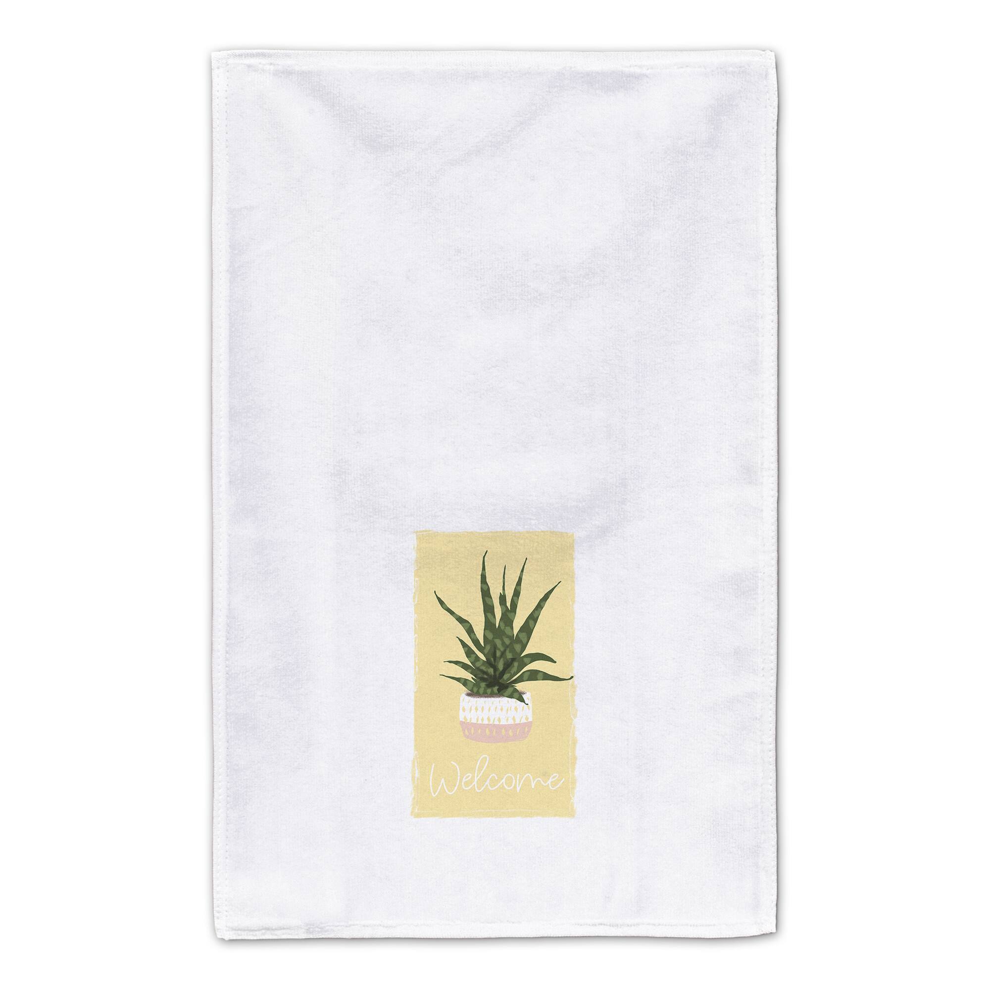 Welcome House Plant Tea 16" x 25" Towel Set of 2