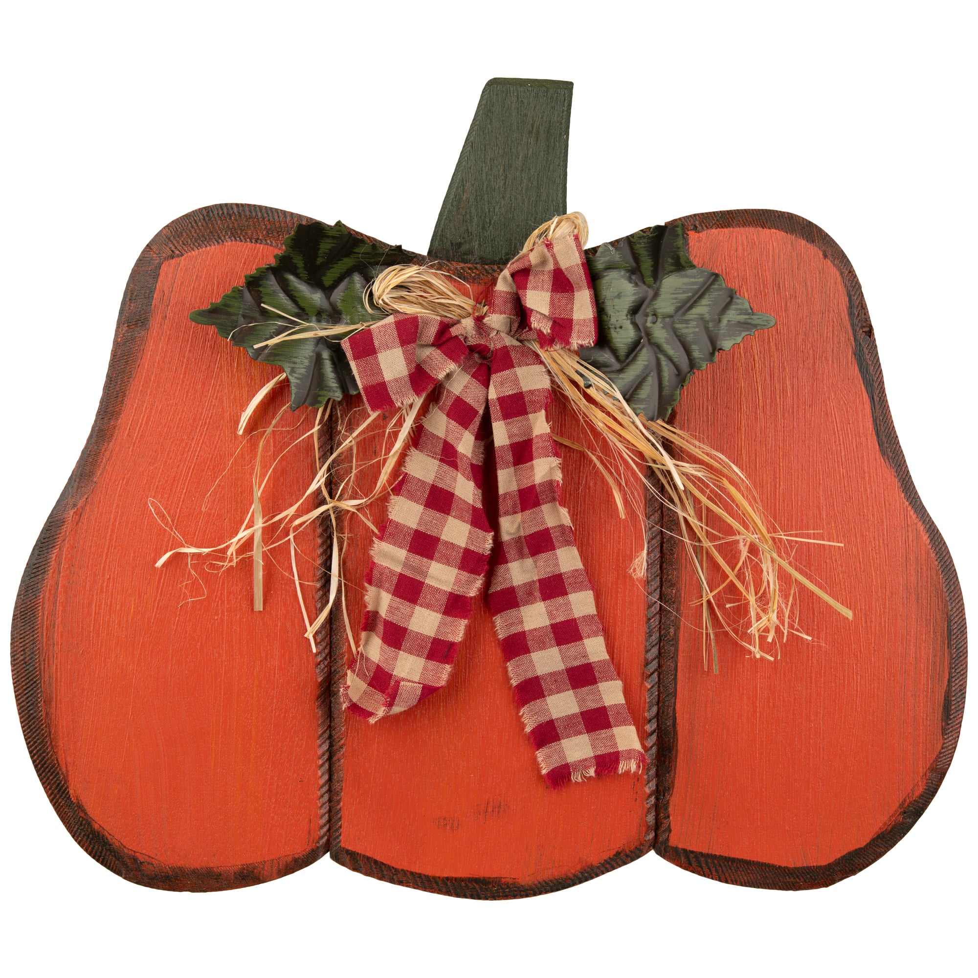 10" Green & Orange Fall Harvest Pumpkin