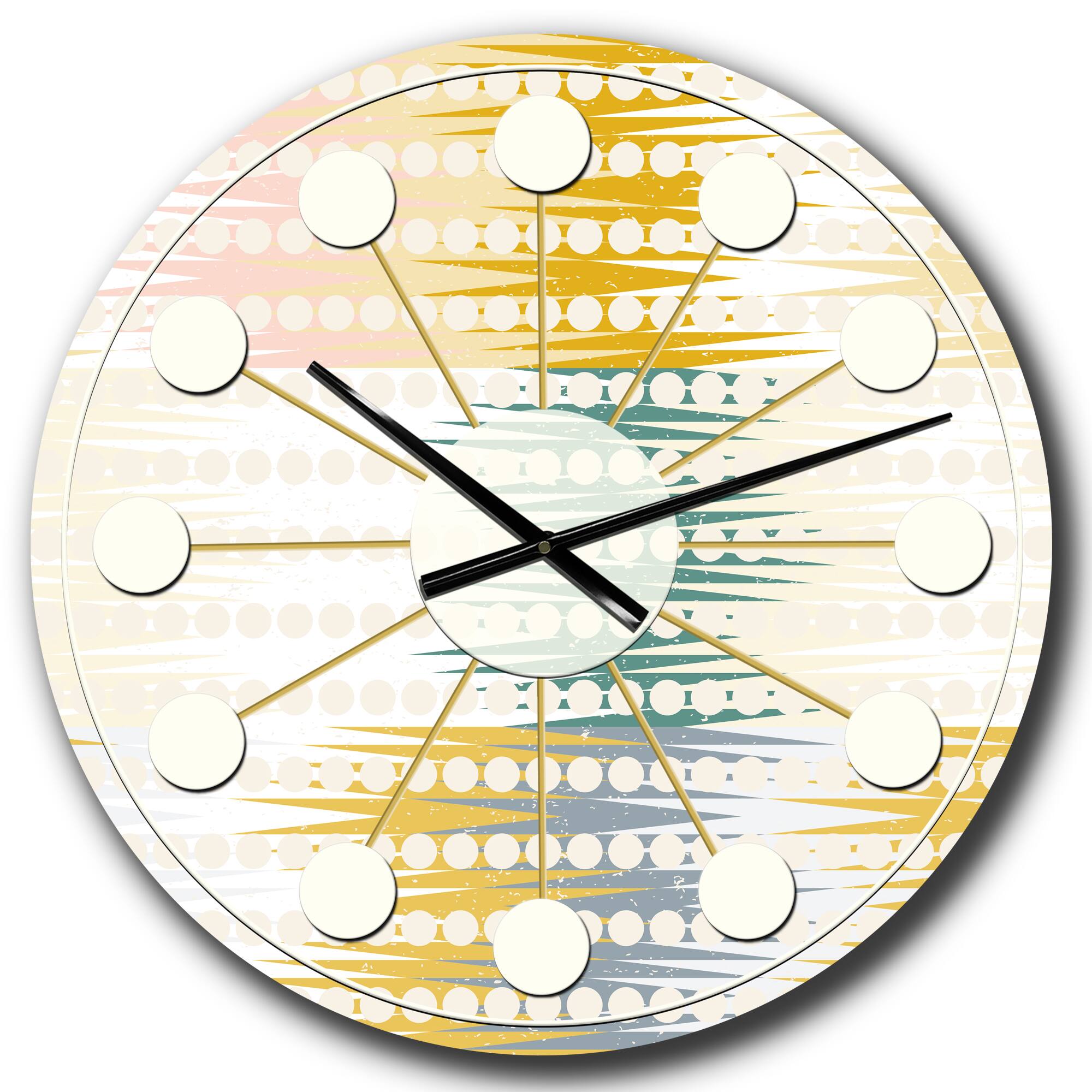 Designart 'Retro Abstract Design Viii Mid-Century Modern Wall Clock